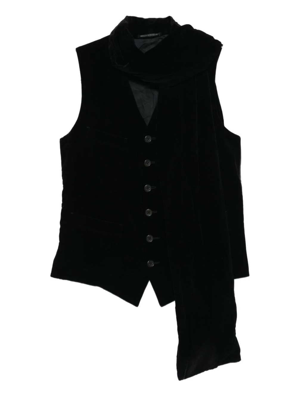 velvet-finish vest - 1