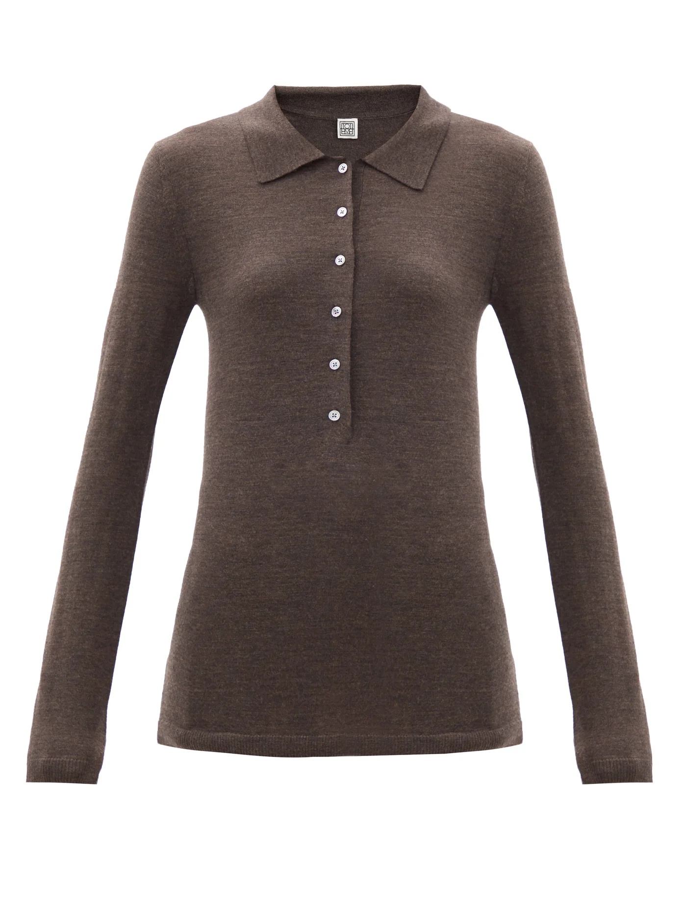 Millana long-sleeved wool polo shirt - 1