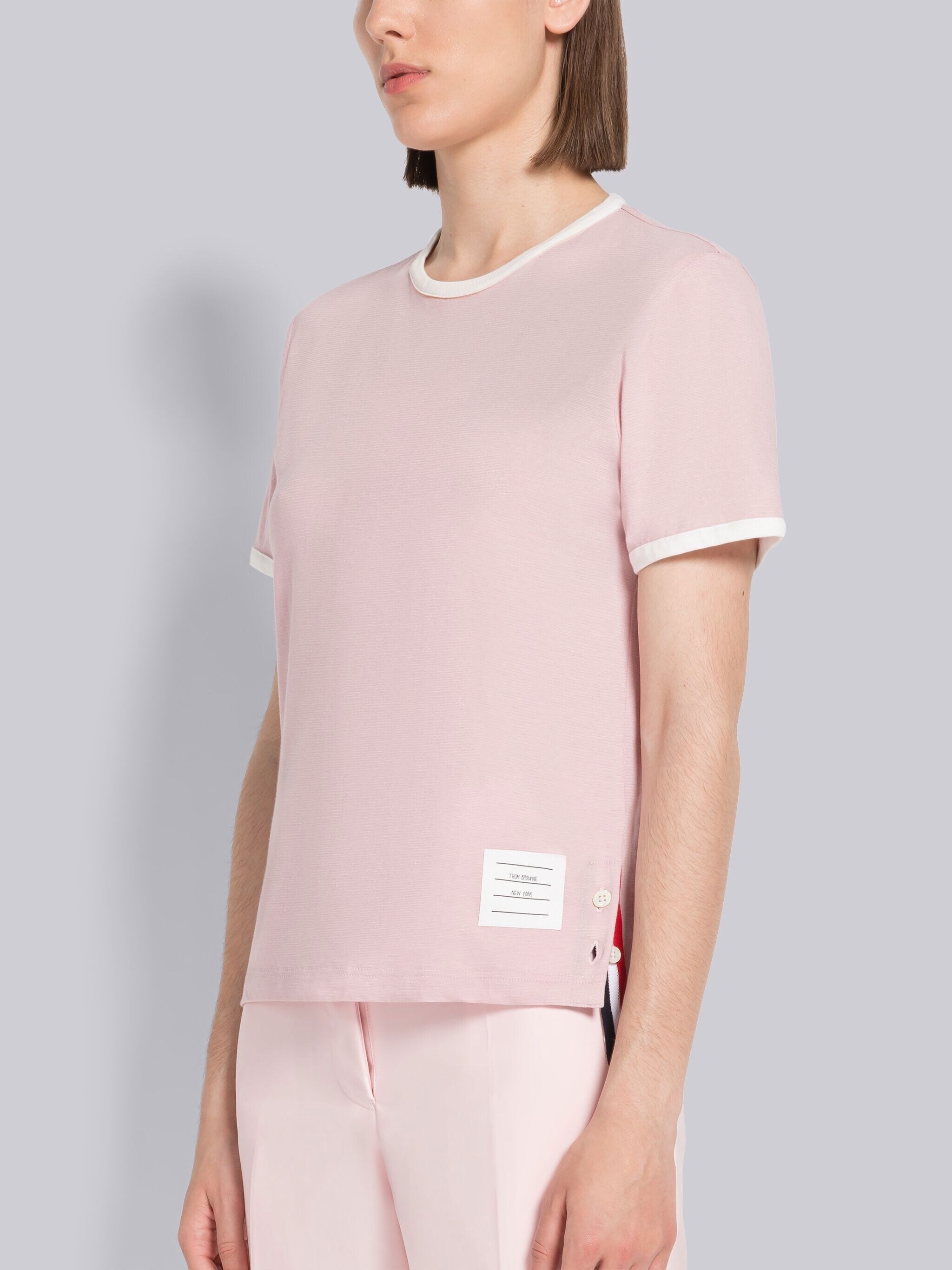 Melange Jersey Short Sleeve Ringer Tee - 2