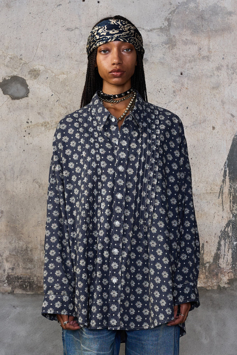 PINTUCK DROPNECK SHIRT 4