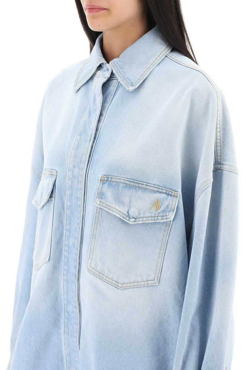 THE ATTICO OVERSIZED DENIM OVERSHIRT - 4