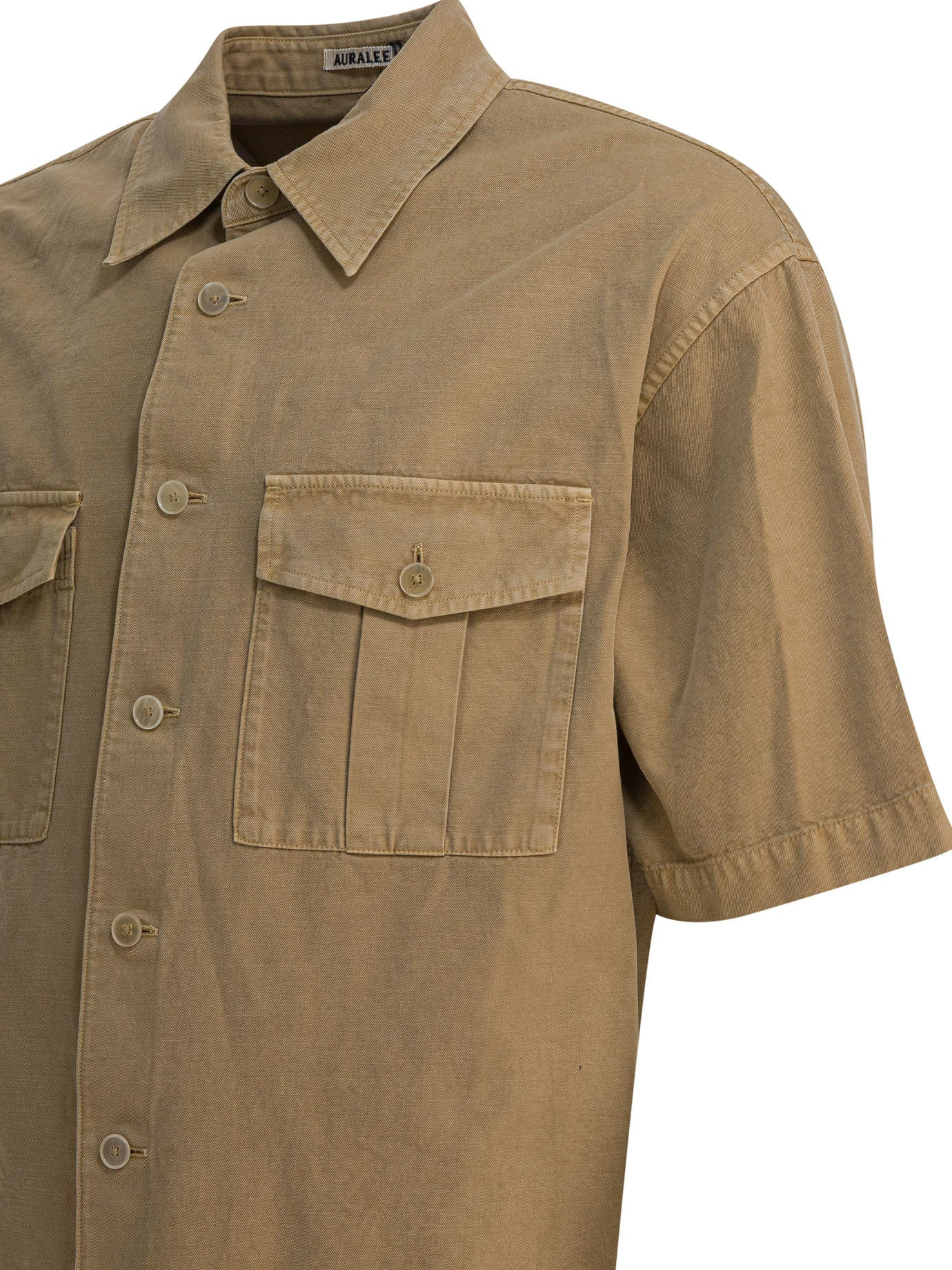 Cotton Shirt Shirts Beige - 4