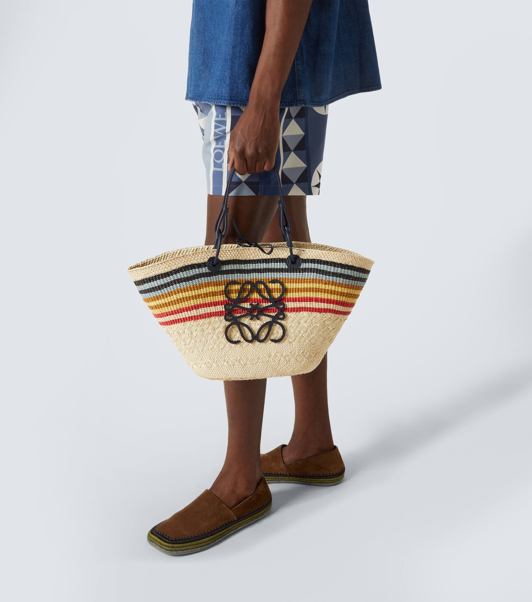 Paula's Ibiza Anagram Medium basket bag - 3