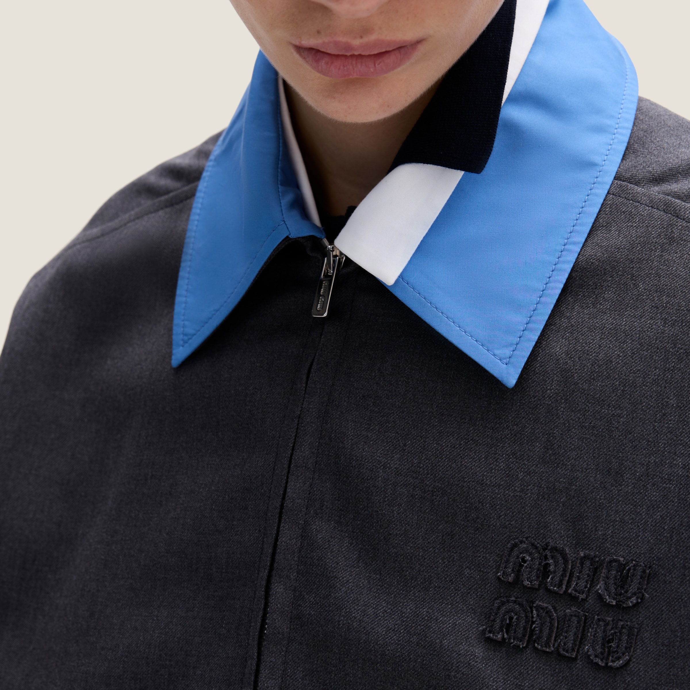 Single-breasted gabardine jacket - 6