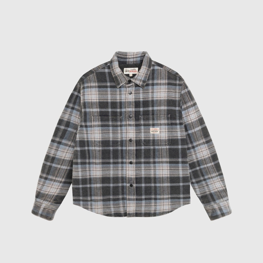 HEAVY WASHED PLAID SHIRT - 1