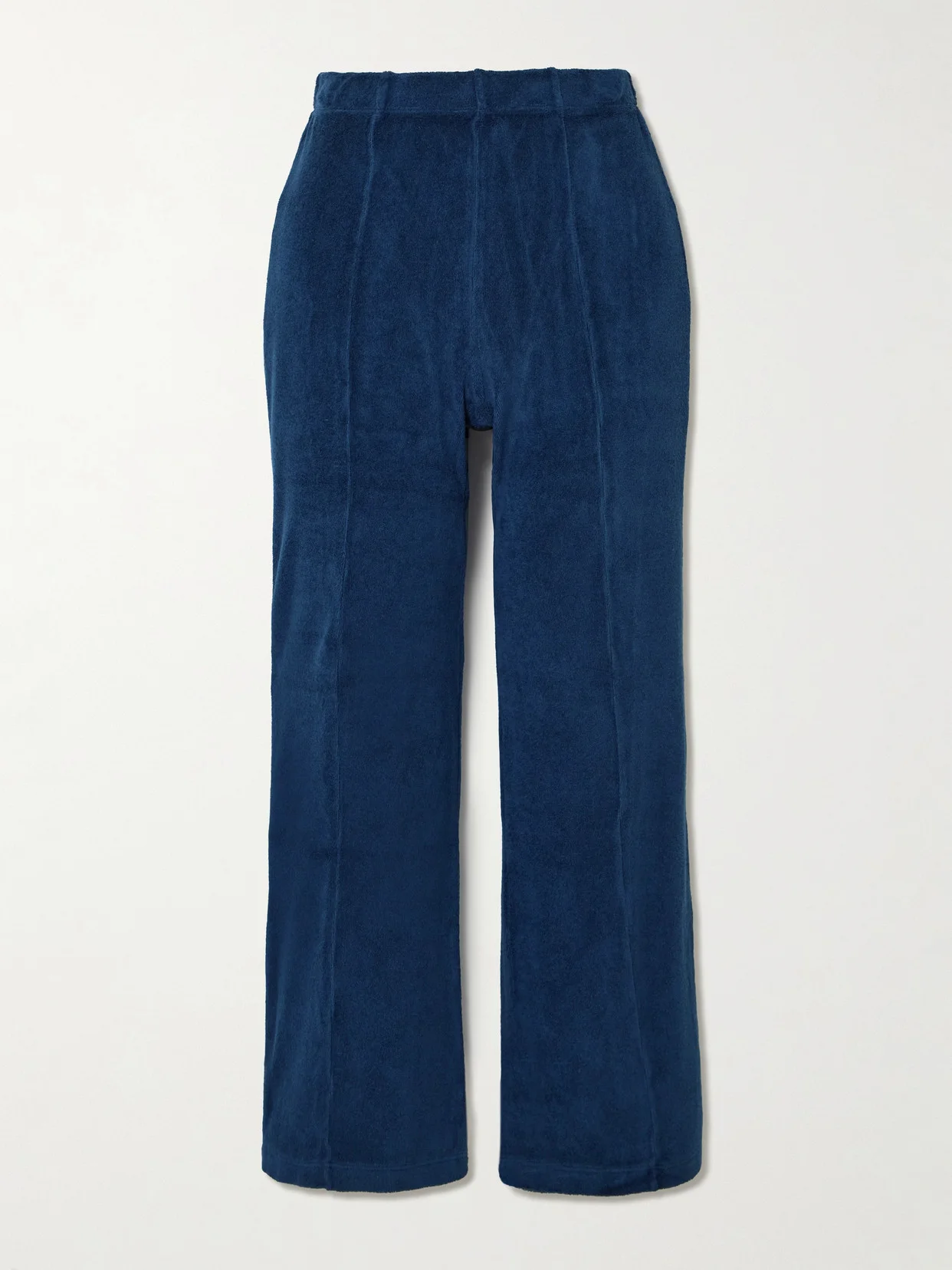 Fili Kick Cropped Cotton-blend Terry Flared Pants - 1