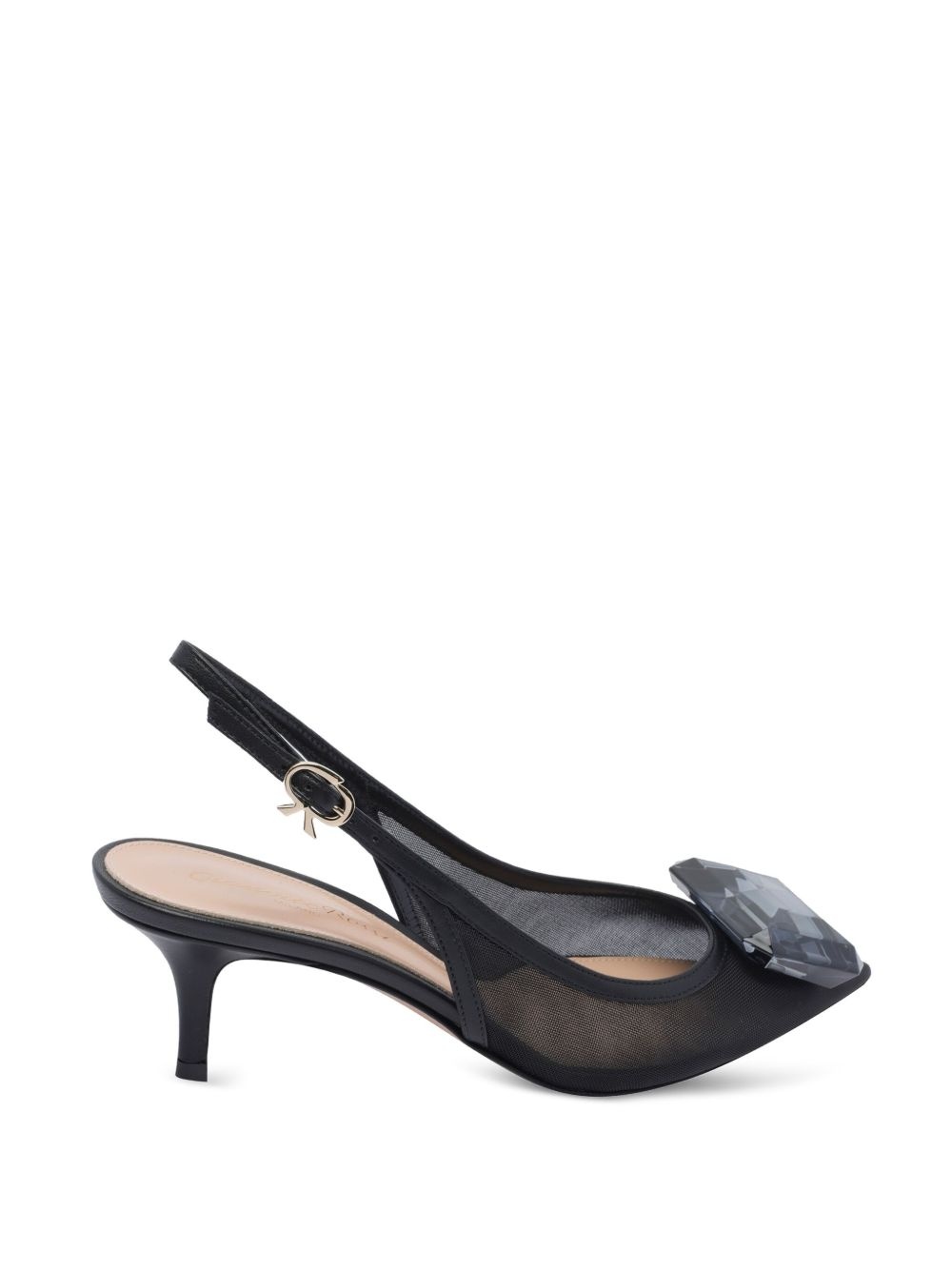 55mm slingback mesh pumps - 3
