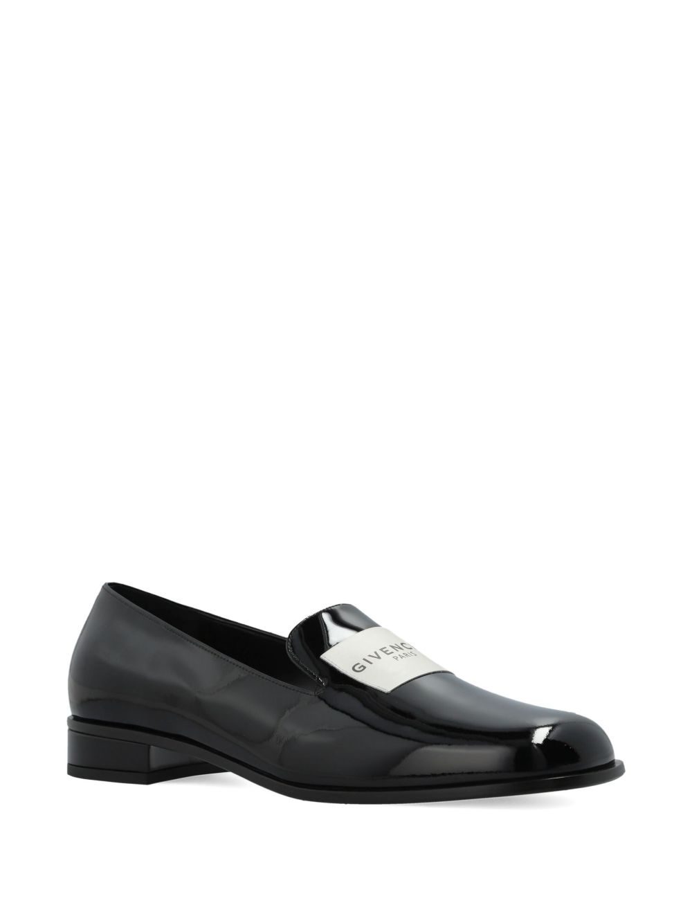 logo-plaque patent leather loafers - 2