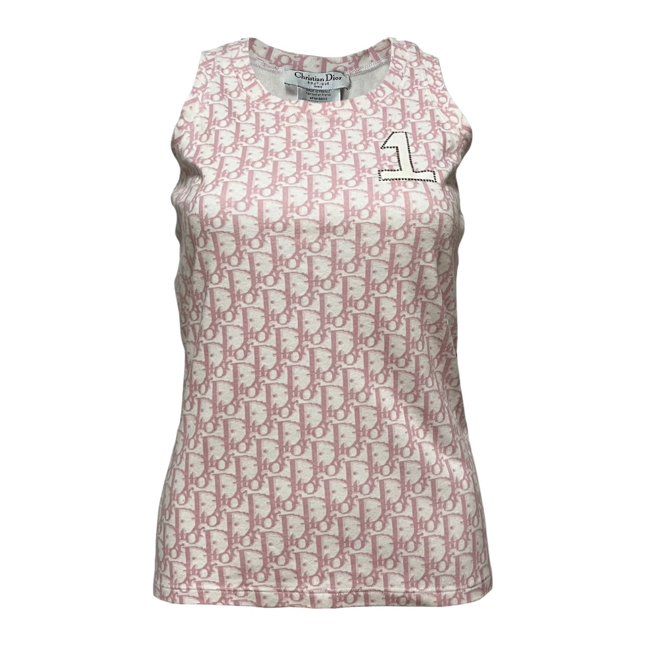 トップス Christian Dior Rhinestone Trotter Top Dior CHRISTIAN DIOR Trotter Print Swarovski No. 1 Tank Top