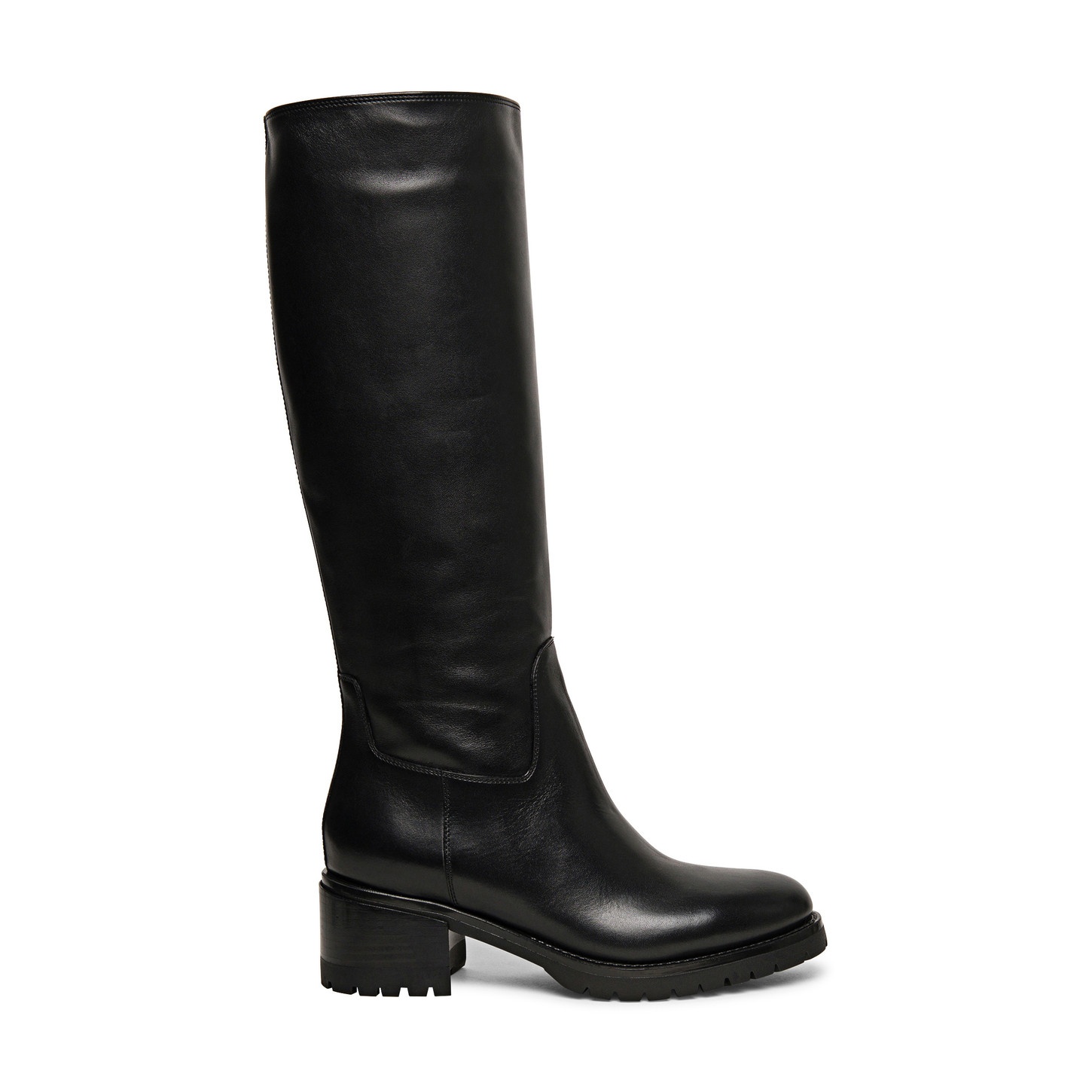 Women’s black leather boot - 1