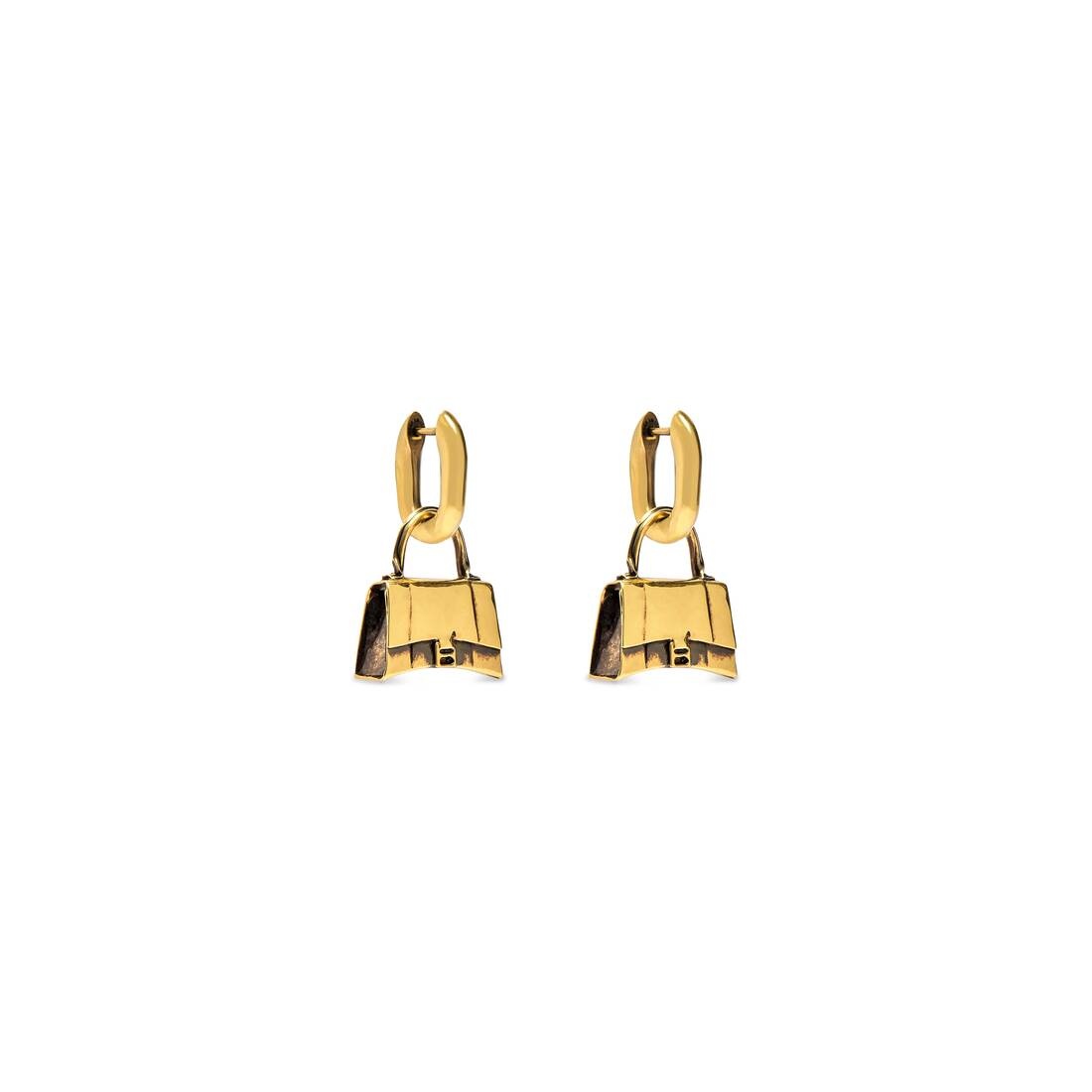 Women's Bag Earrings in Antique Gold - 3