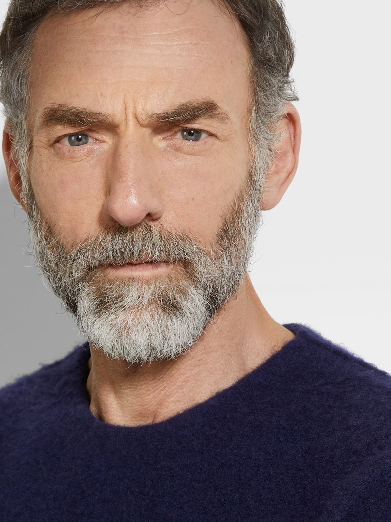 ZEGNA INK BLUE OASI CASHMERE CREWNECK outlook