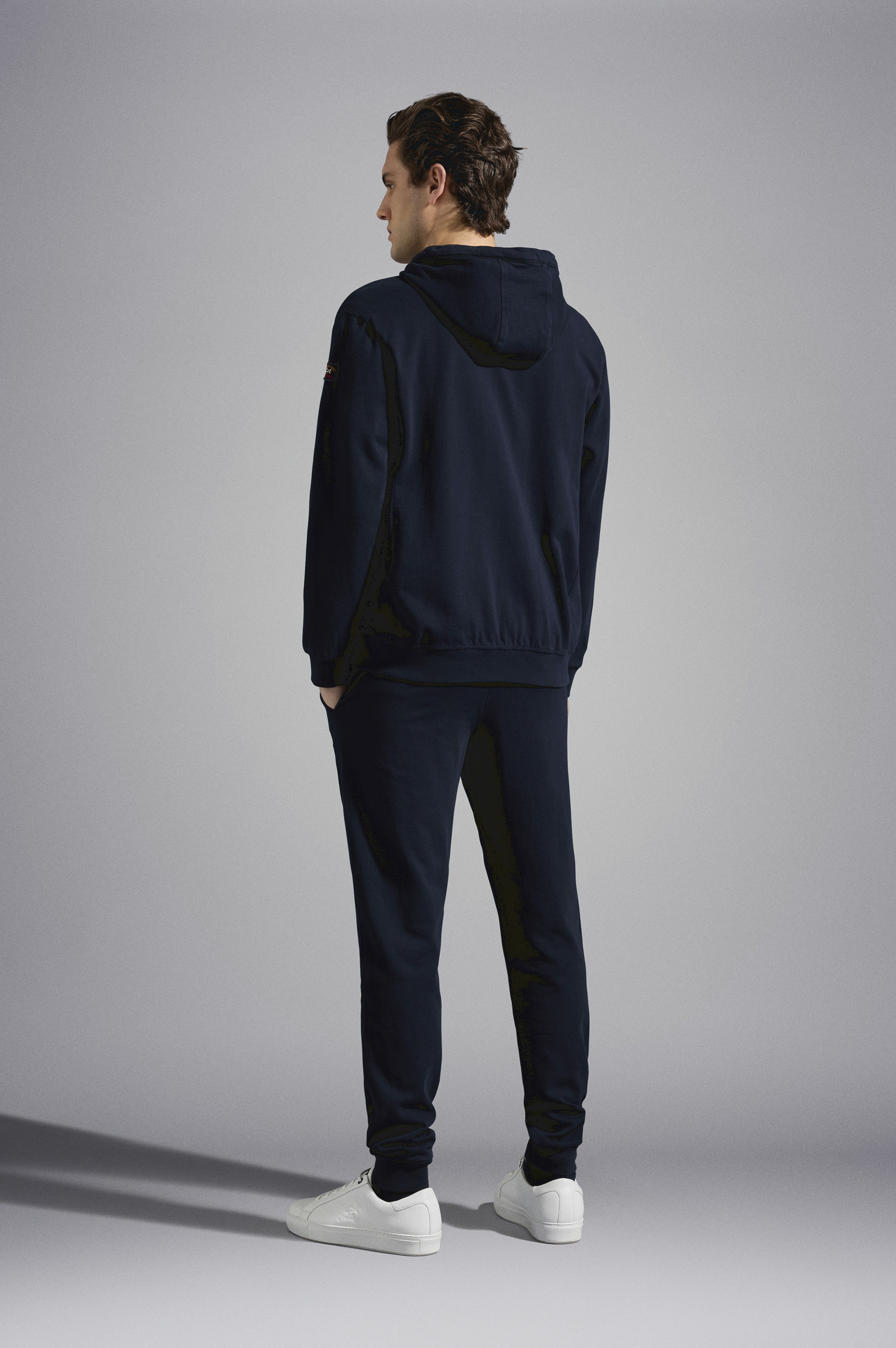 COTTON FULL ZIP TRACKSUIT WITH ICONIC BADGE - 2