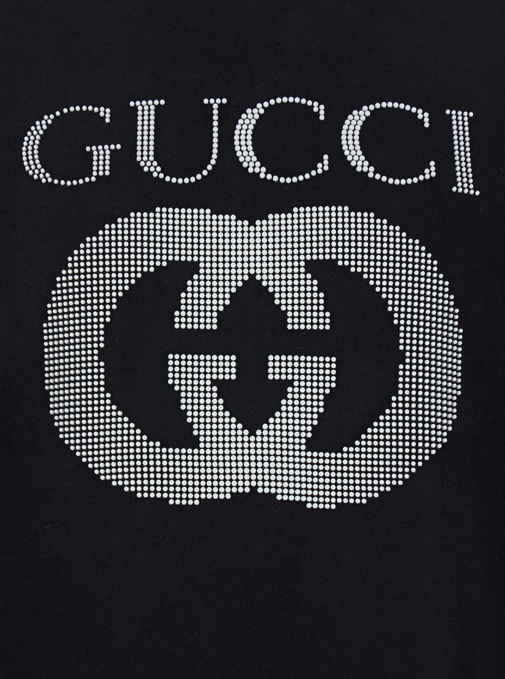 Gucci Men Black Crewneck Sweatshirt With Maxi Logo Print On The Front In Cotton Man - 3