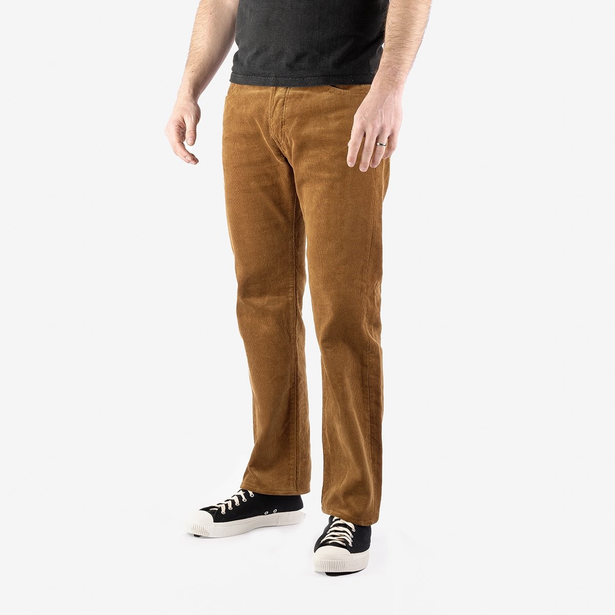 IH-6634-BRN 14oz Heavy Corduroy Straight Cut Pants - Brown - 2