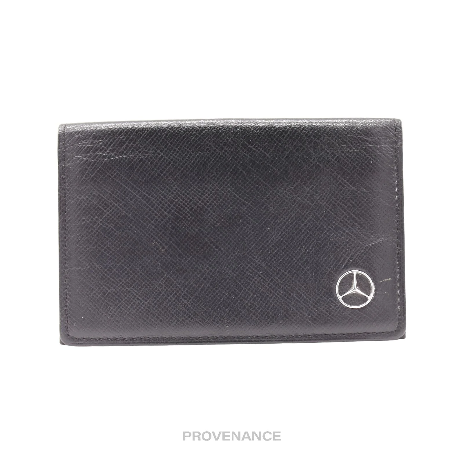 Mercedes-Benz Logo West Germany Card Wallet - Black Leather - 1