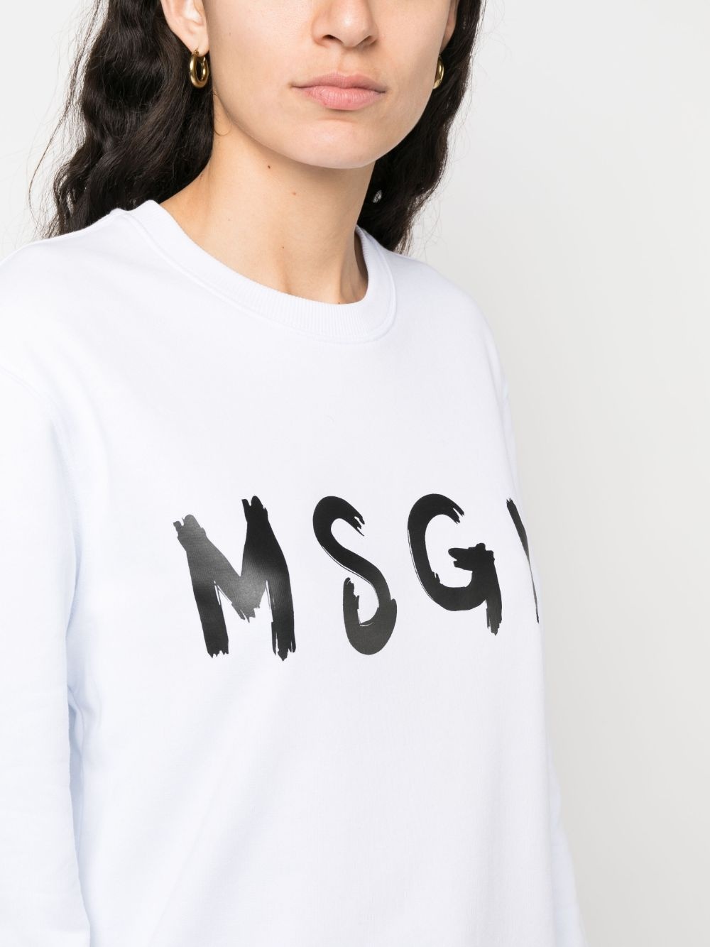 logo-print cotton sweatshirt - 5