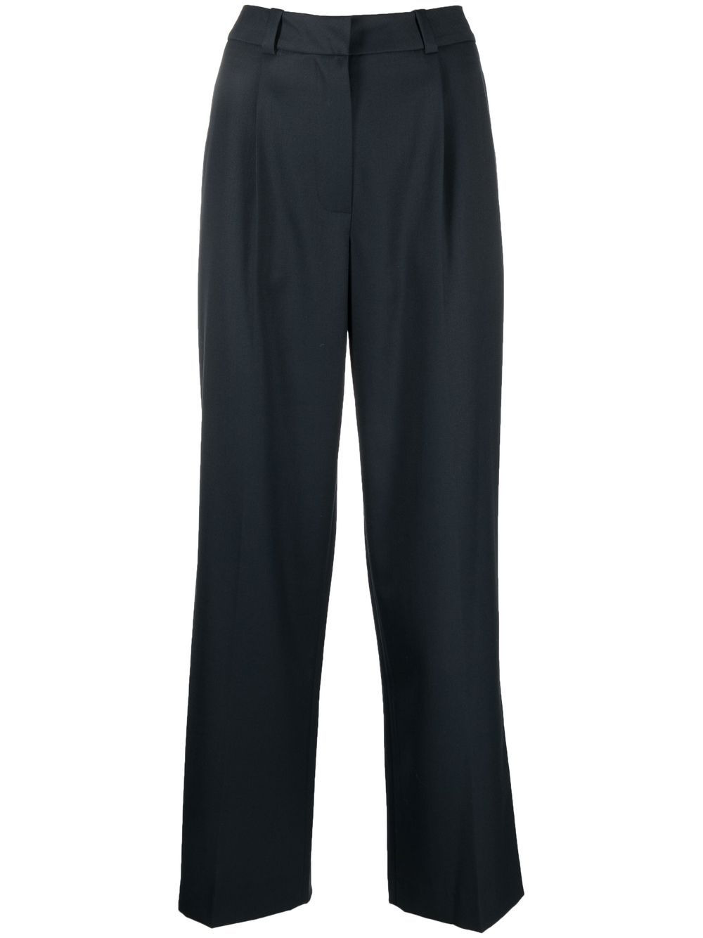 wool-blend straight-leg trousers - 1