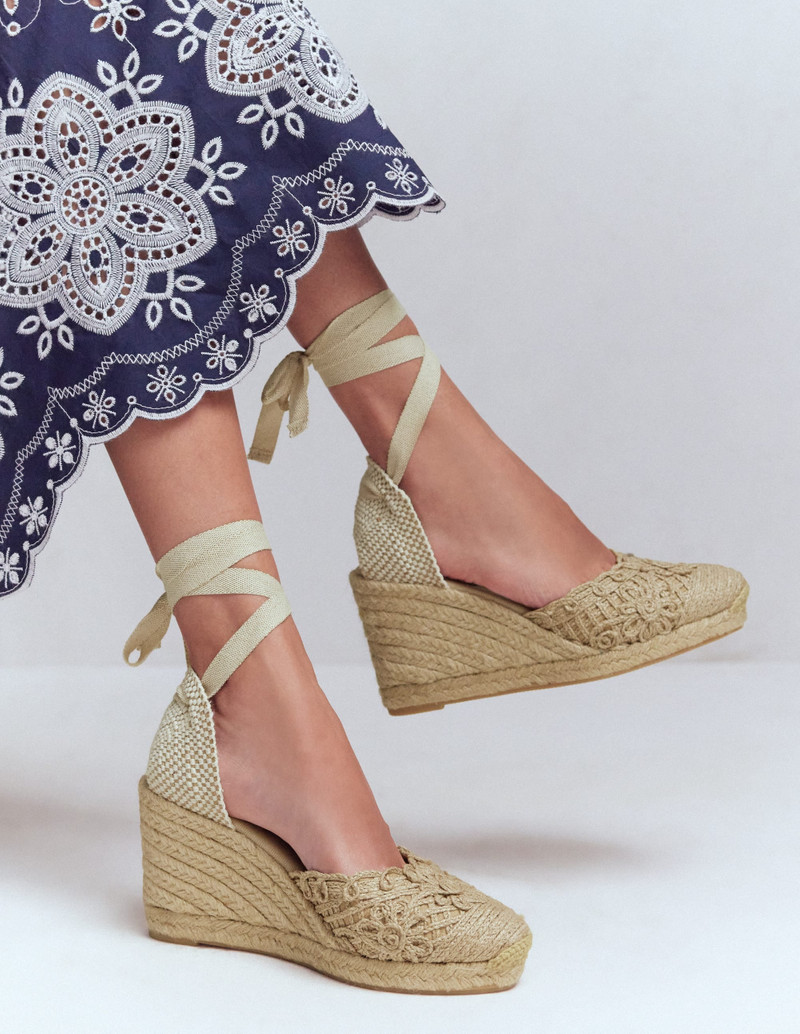 BODEN Cassie high wedge espadrille-Natural outlook