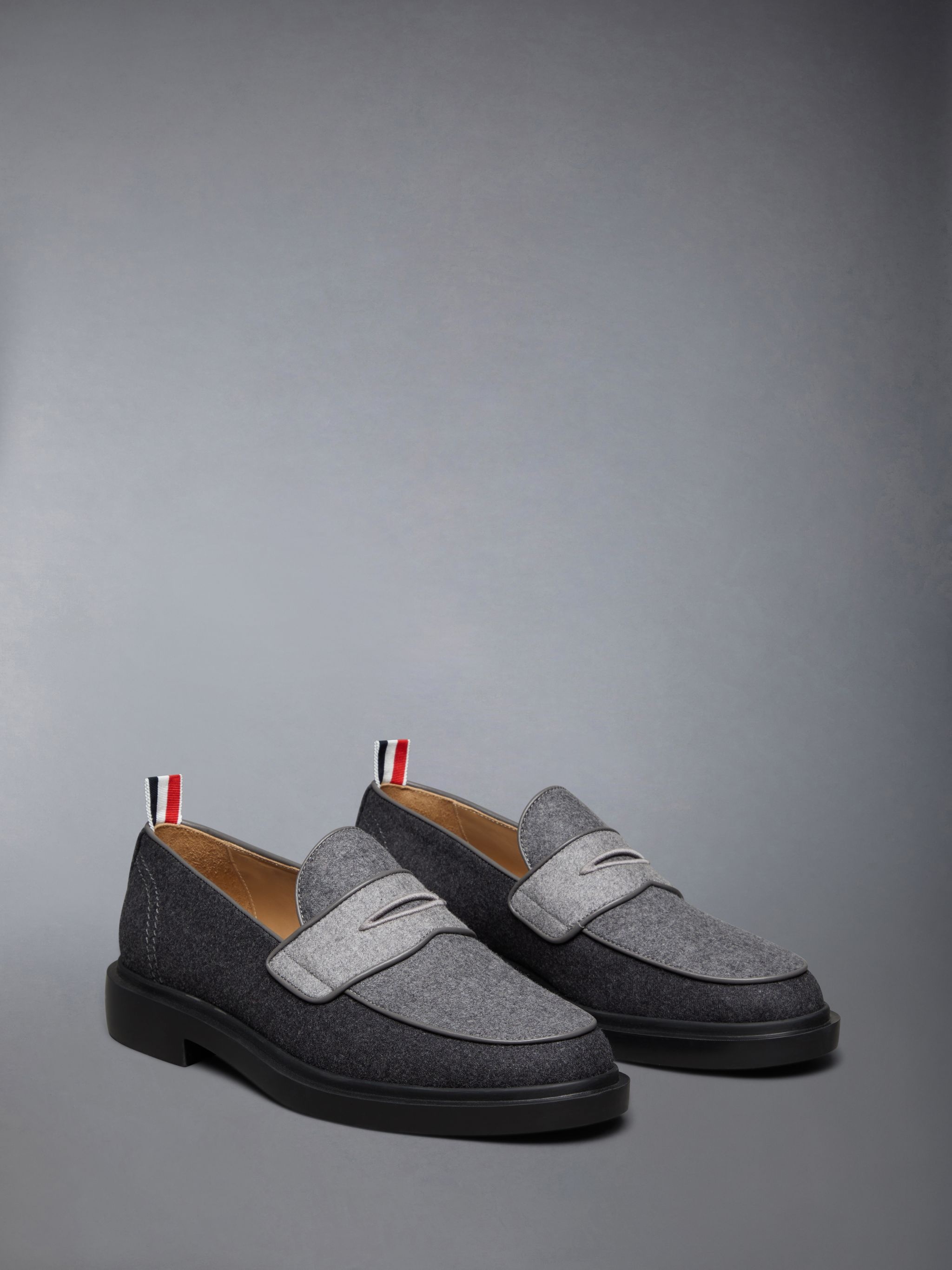 colour-block wool loafers - 2