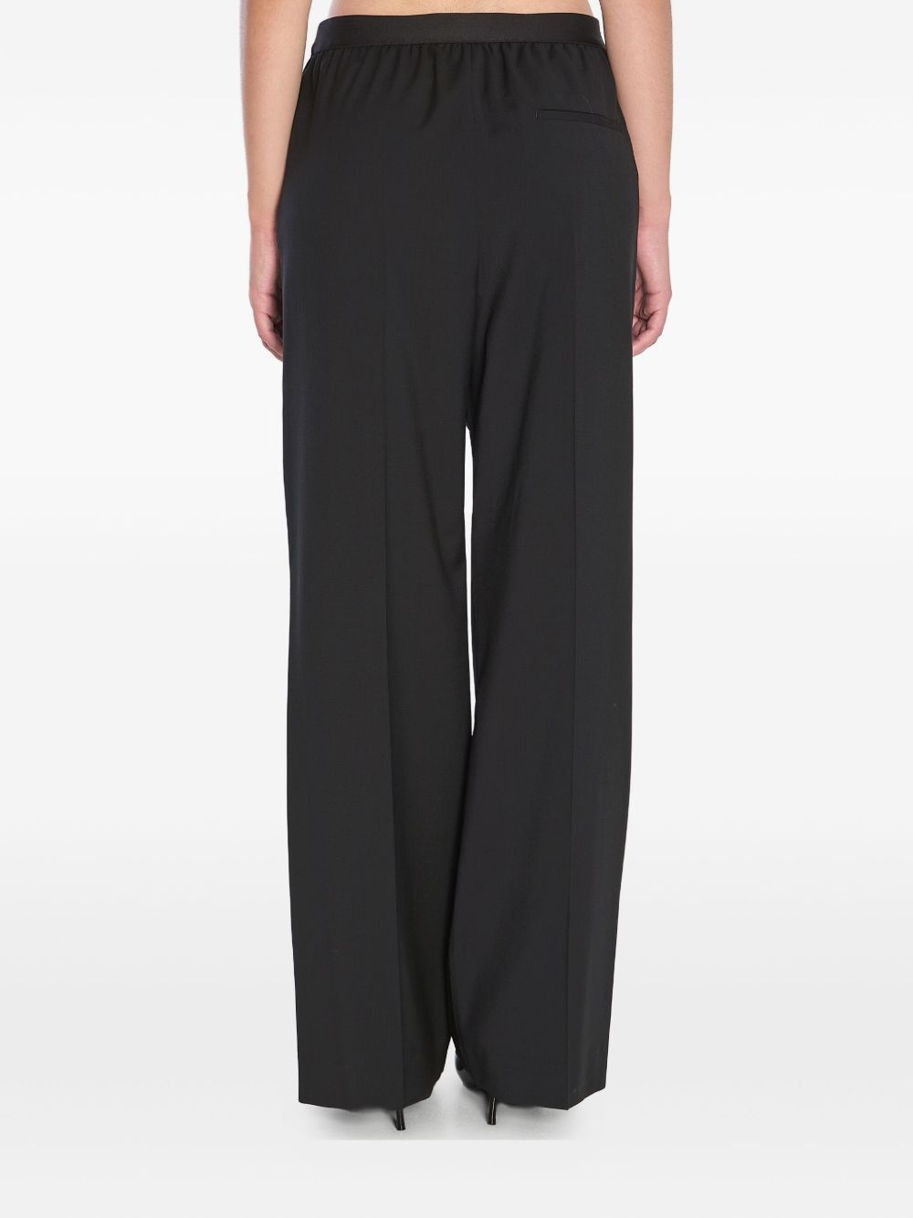 elasticated-waistband pleated trousers - 4
