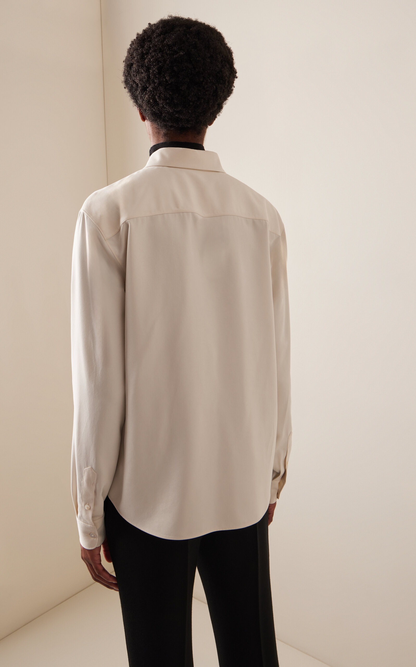 Maigrette Silk Shirt ivory - 4