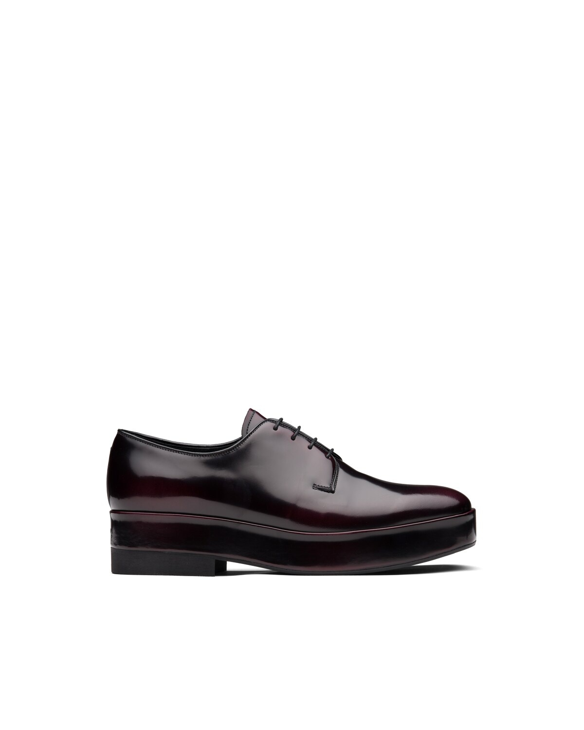 Brushed leather laced derby shoes - 1