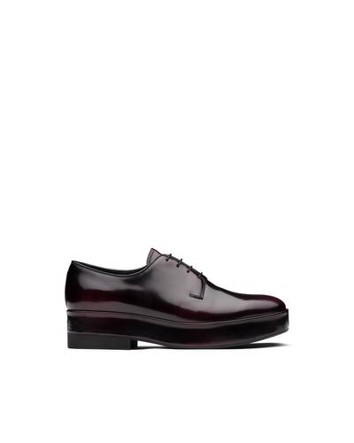 Prada Brushed leather laced derby shoes outlook