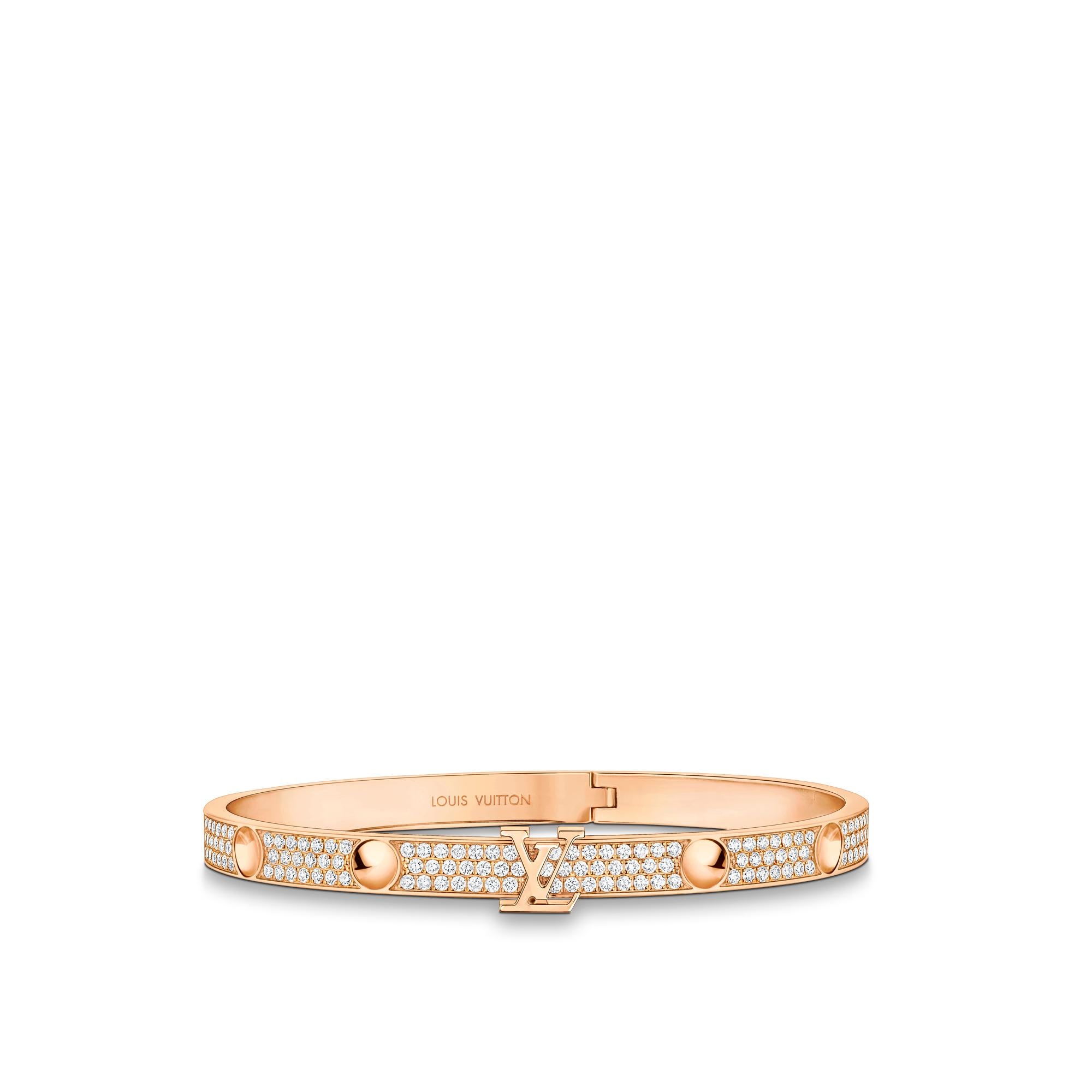 Empreinte Bangle, Pink Gold And Pave Diamonds - 5