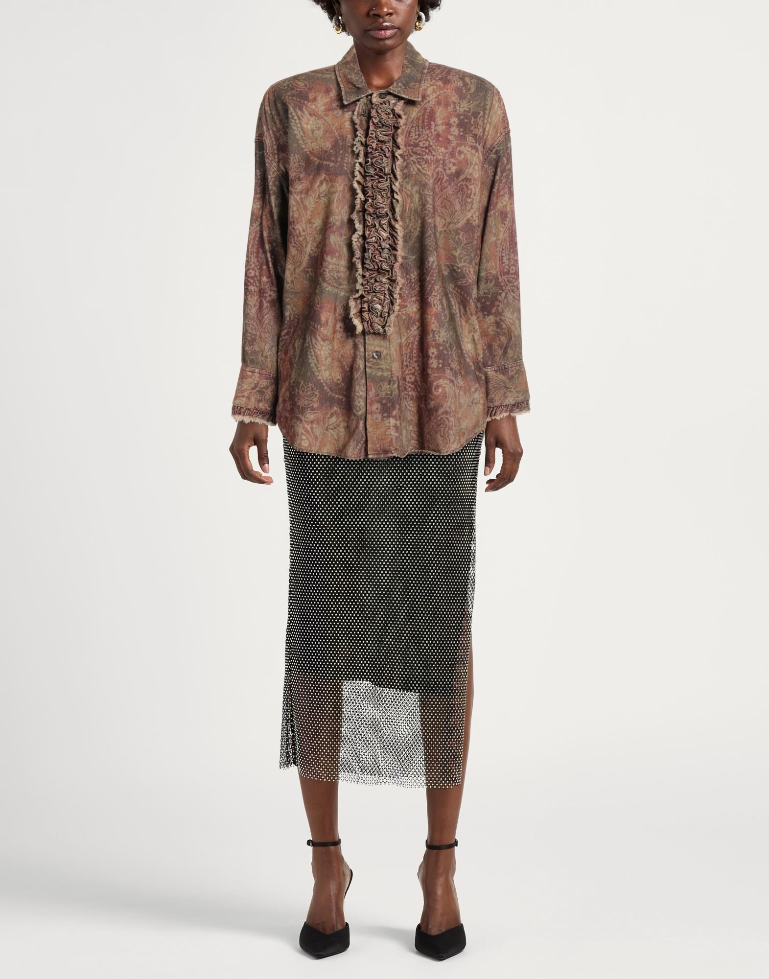 Brown Women's Patterned Shirts & Blouses - 2