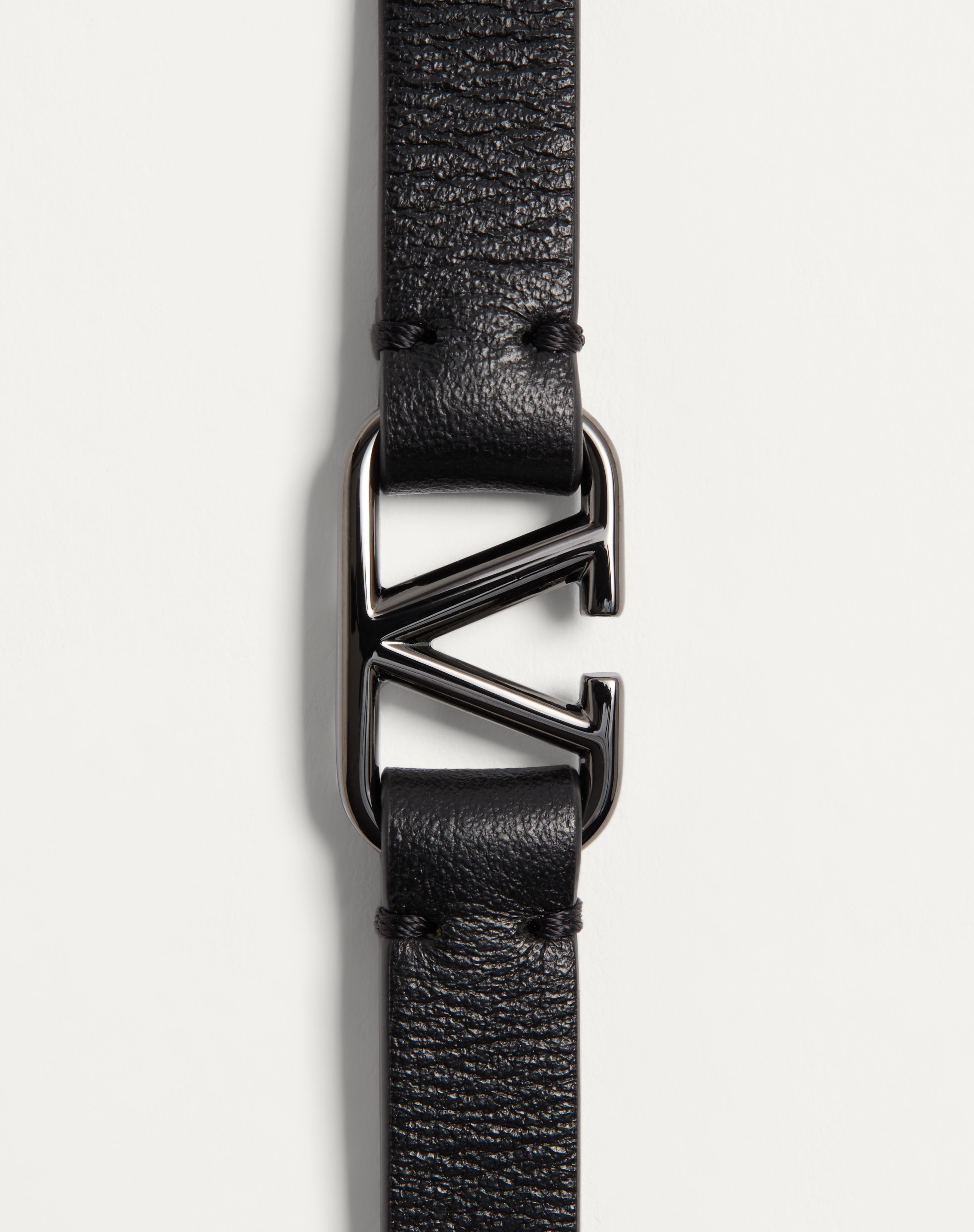 VLOGO SIGNATURE LEATHER BRACELET - 2