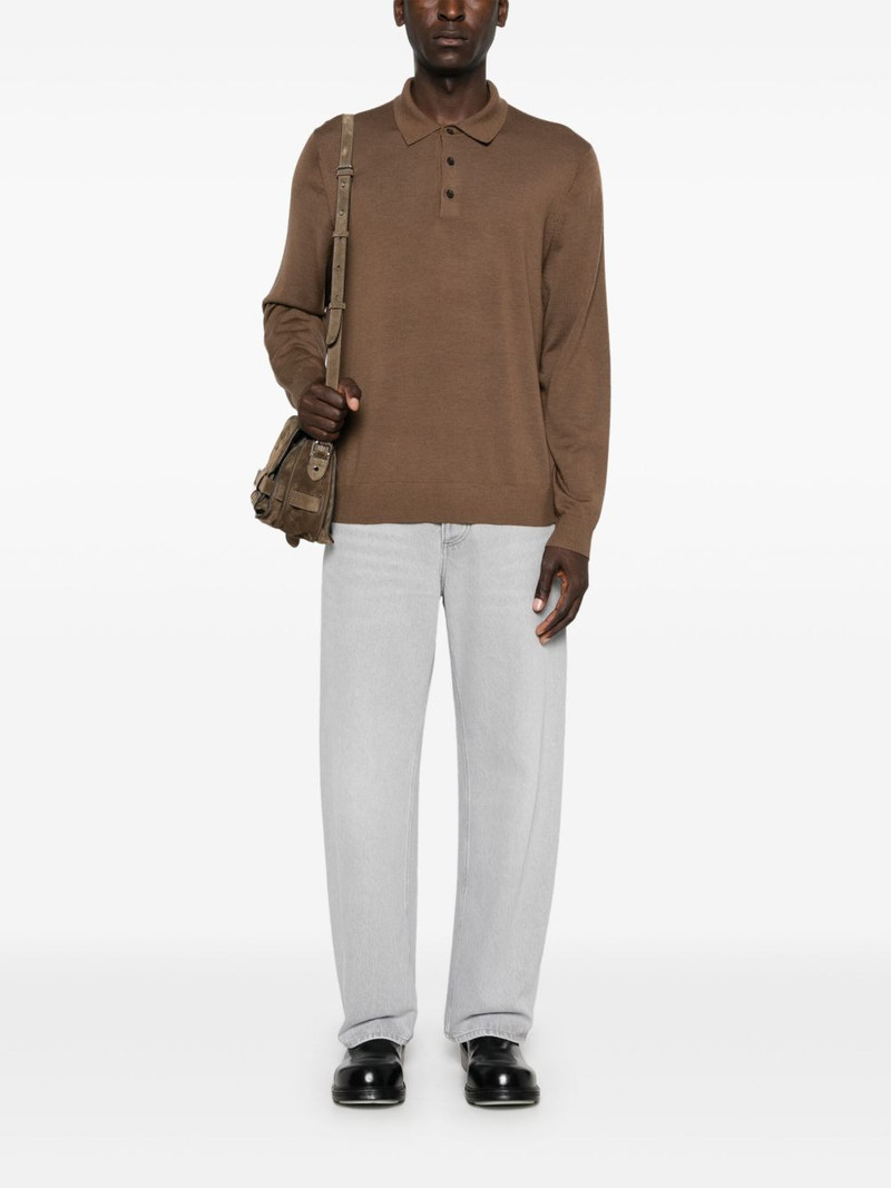 Vince fine-knit polo shirt outlook