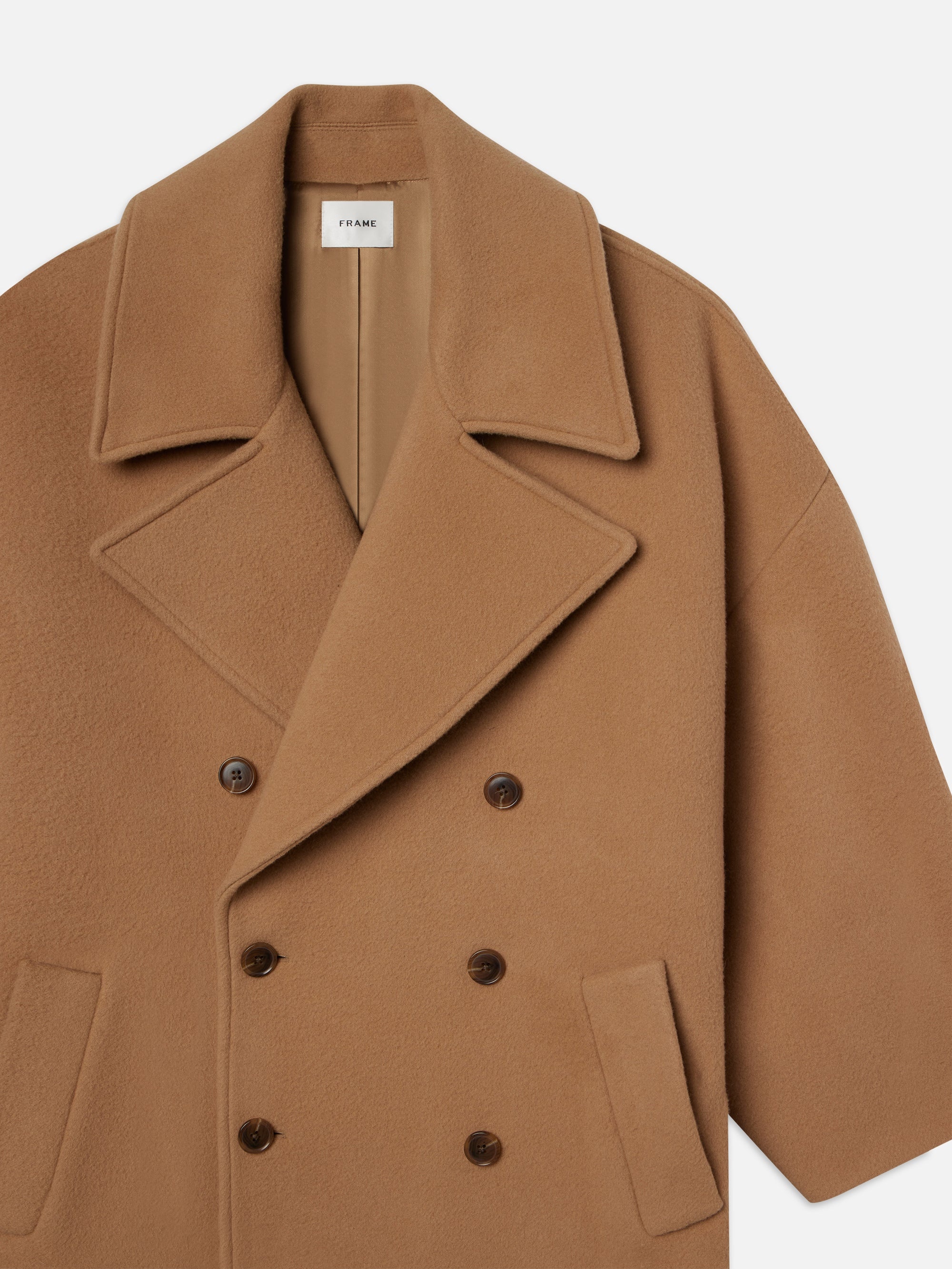 Cocoon Coat in Camel - 3