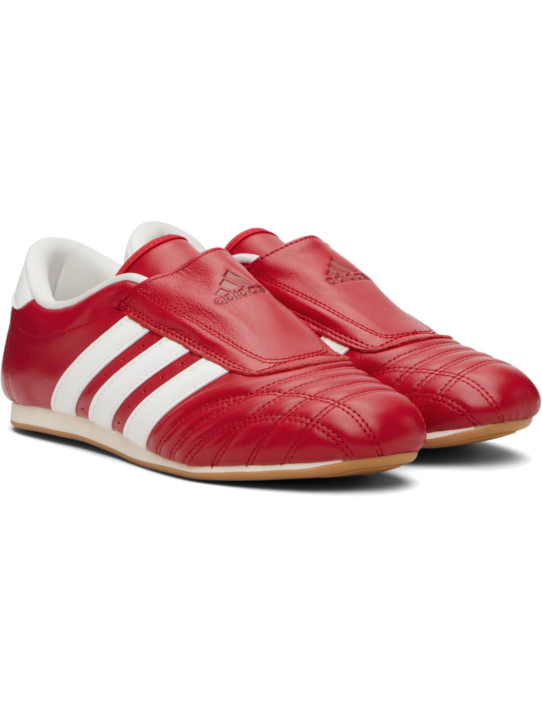 Red & Off-White 'Adidas' Taekwondo Sneakers - 4