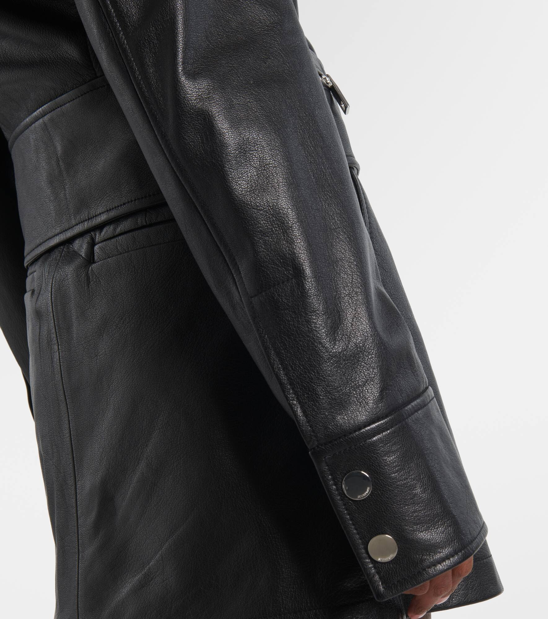 Toscana shearling-trimmed leather jacket - 5