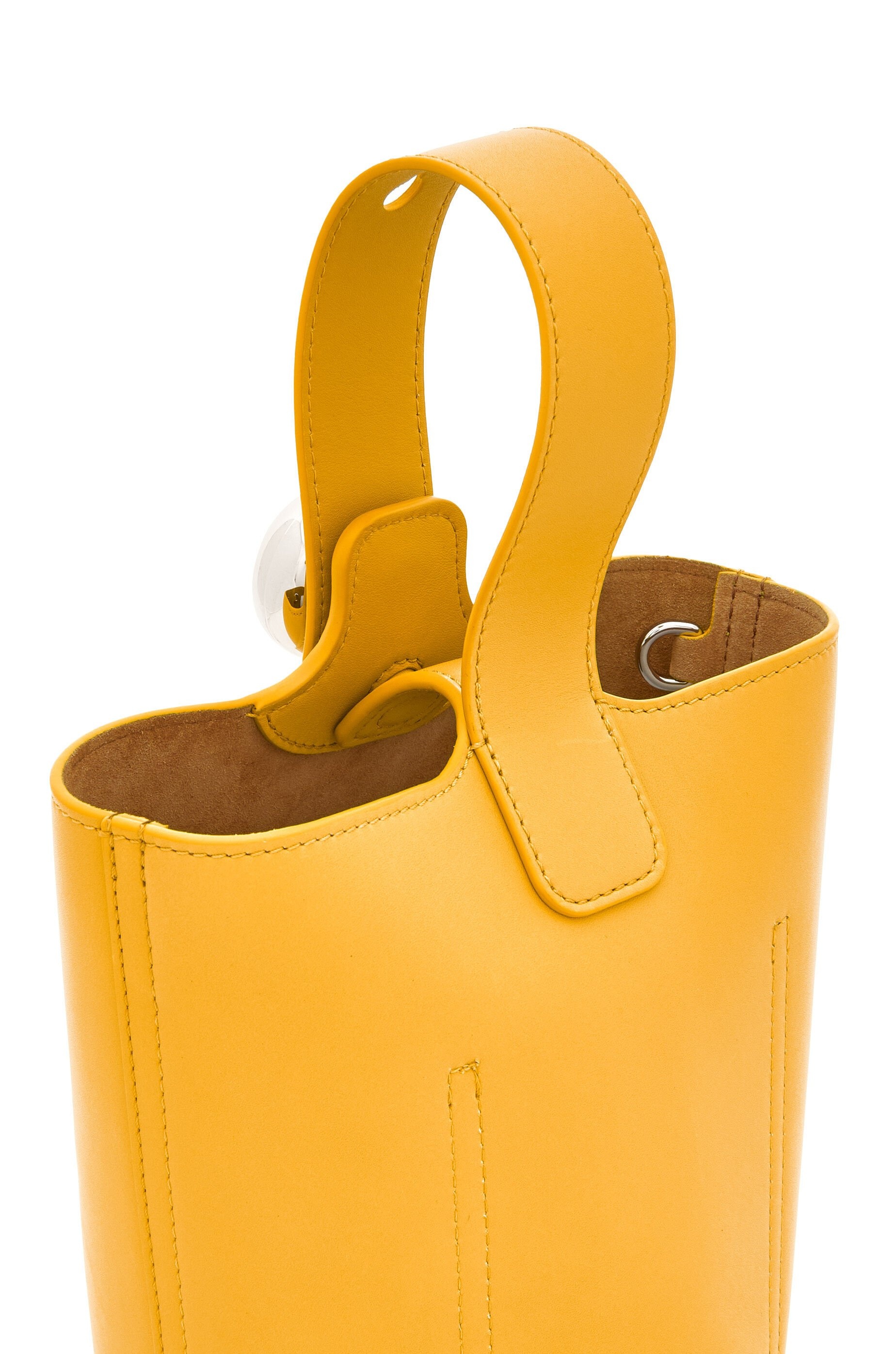 Mini Pebble Bucket bag in mellow calfskin - 8
