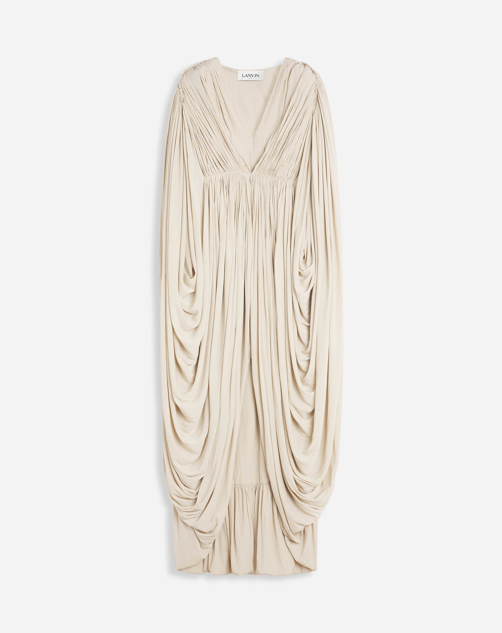 LONG DRAPED DRESS - 1