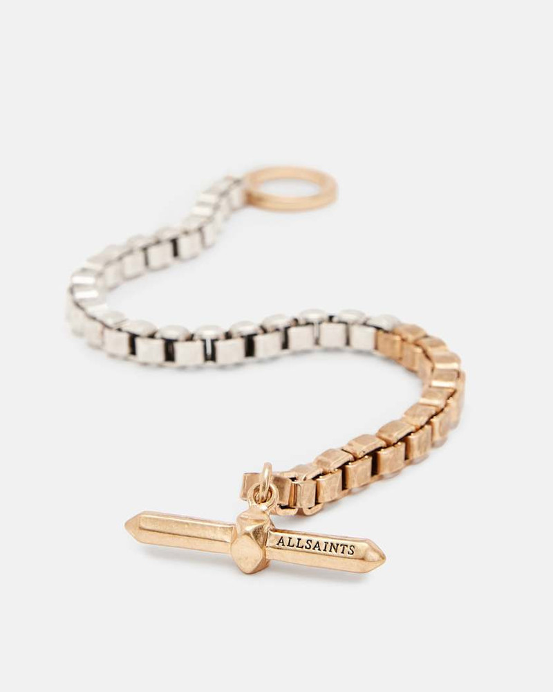BOX CHAIN TWO TONE BRACELET 3