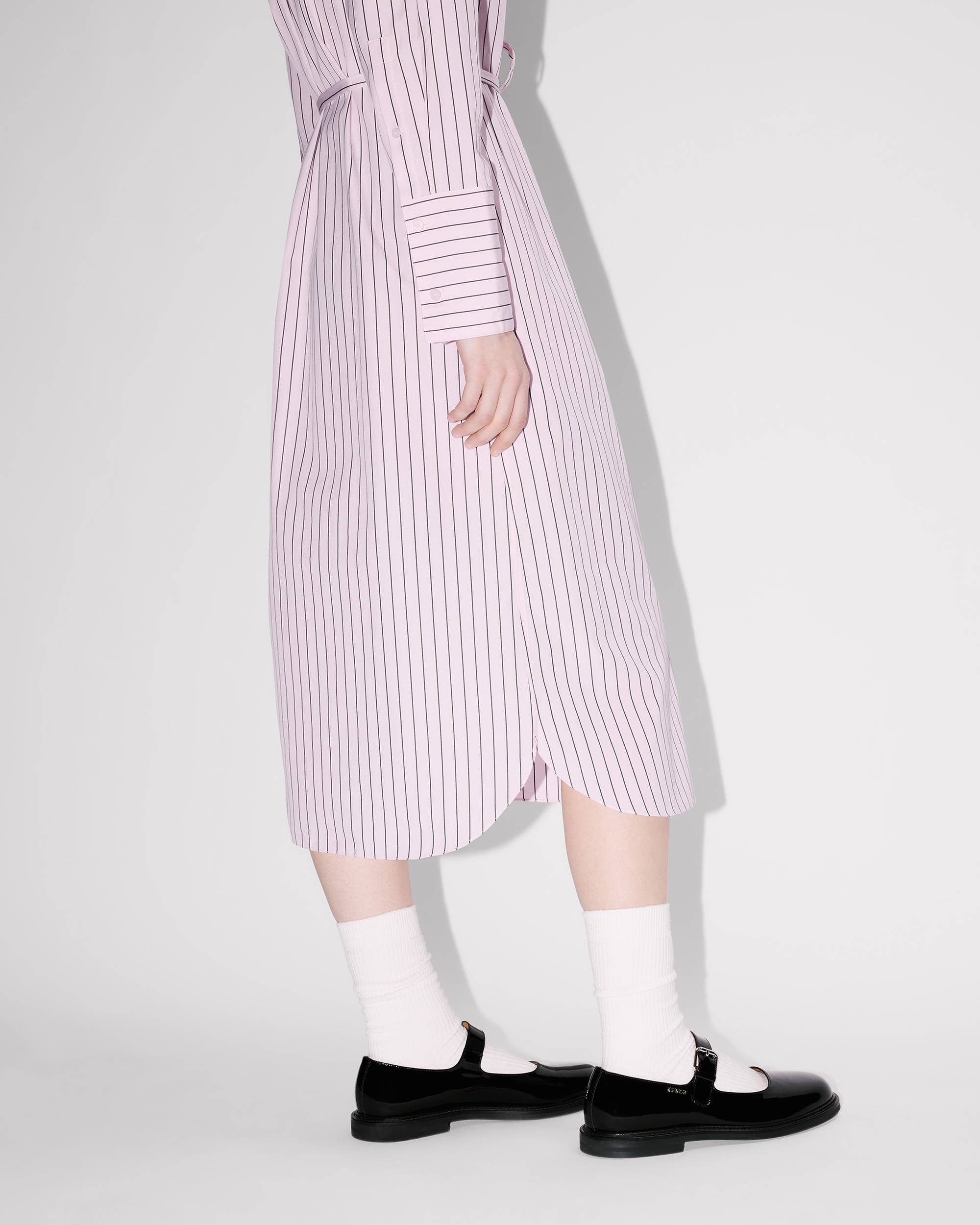 'Boke Flower' pin midi shirting dress in cotton poplin - 8