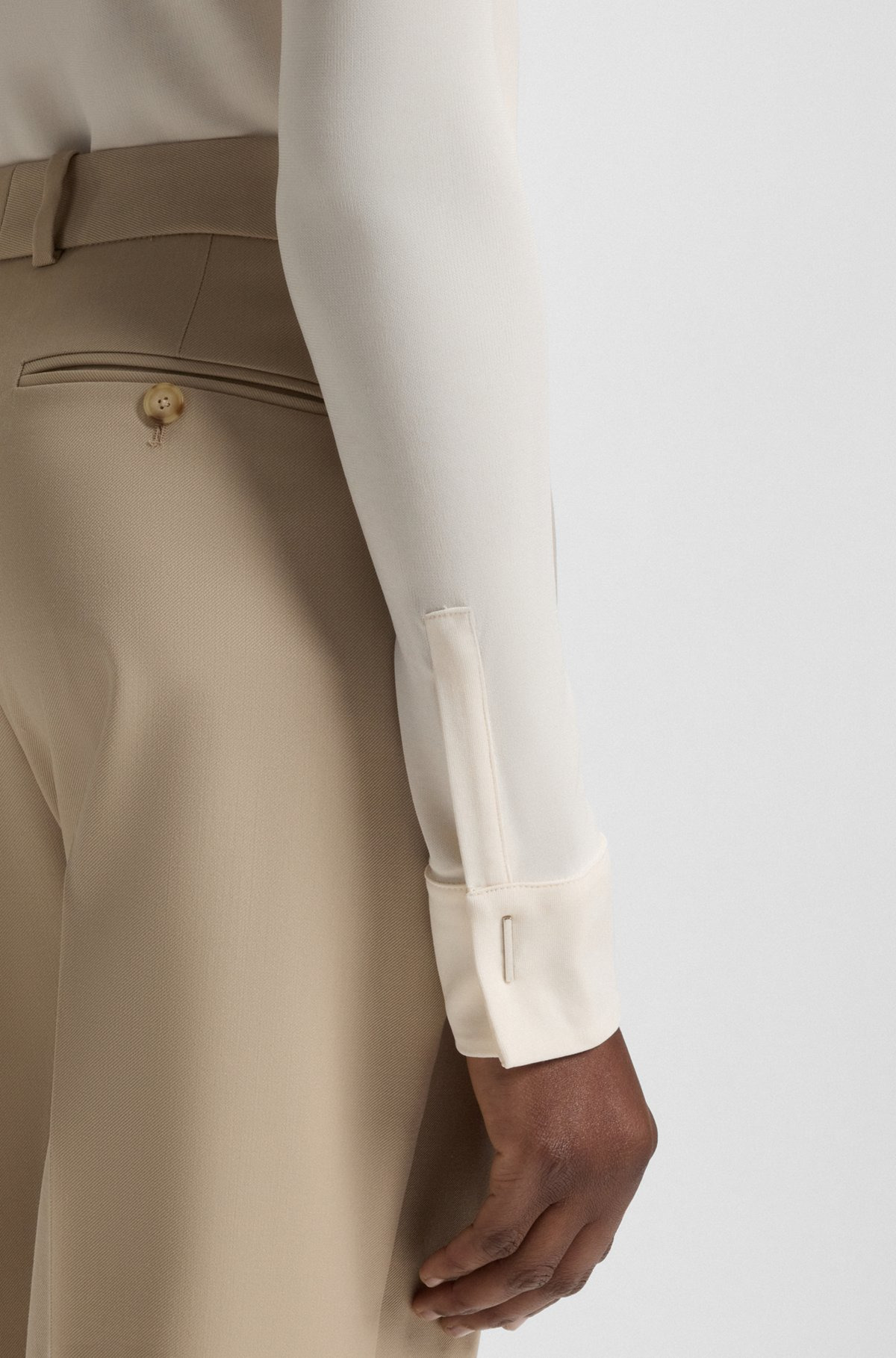 SLIM-FIT BLOUSE IN MATTE JERSEY - 6