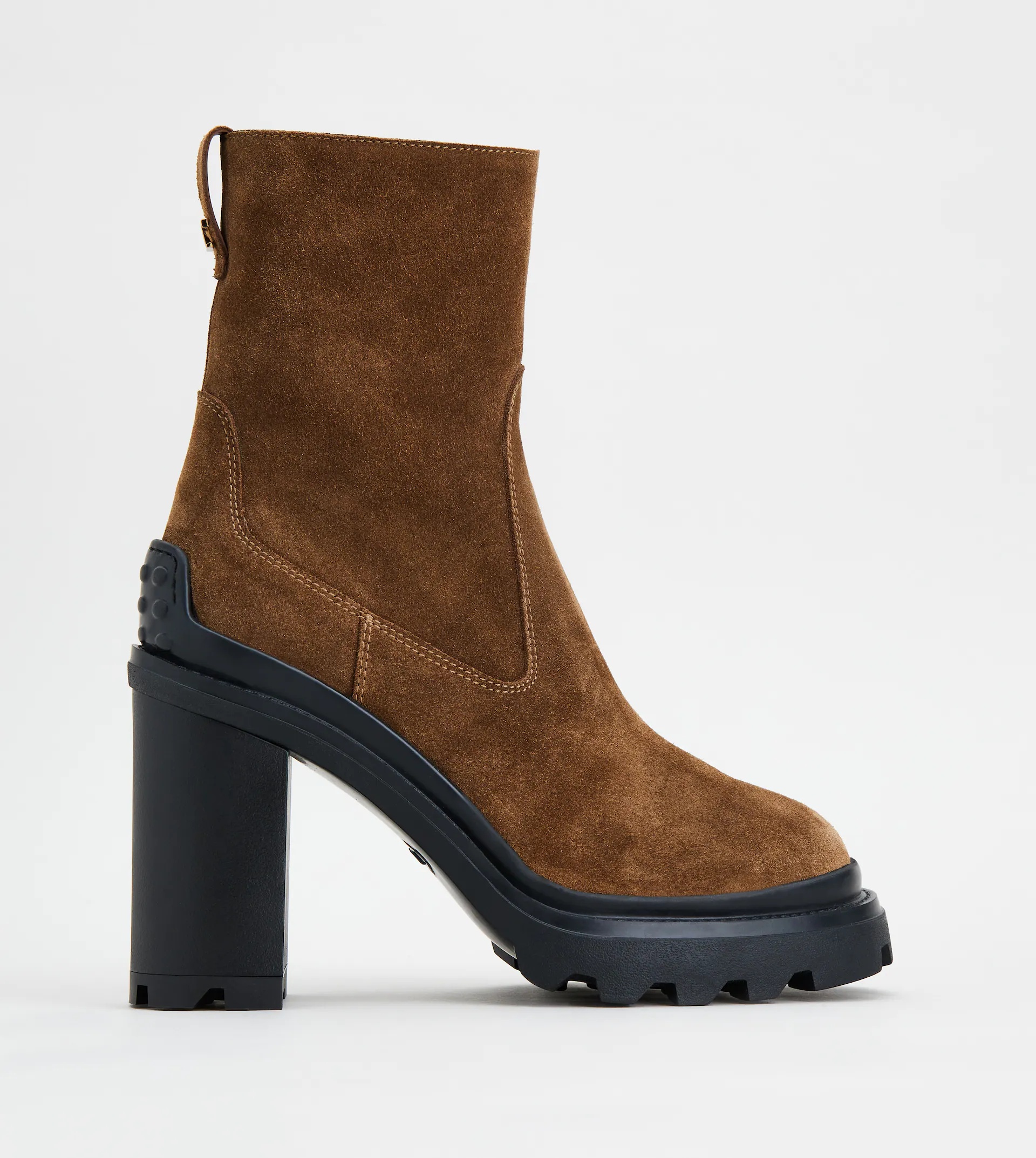 ANKLE BOOTS IN SUEDE - BROWN - 1