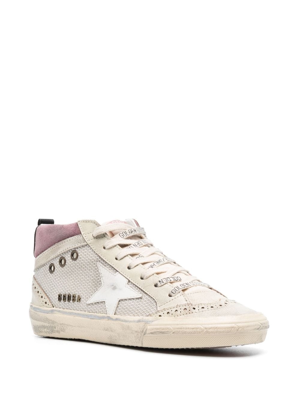 logo-print hi-top sneakers - 2