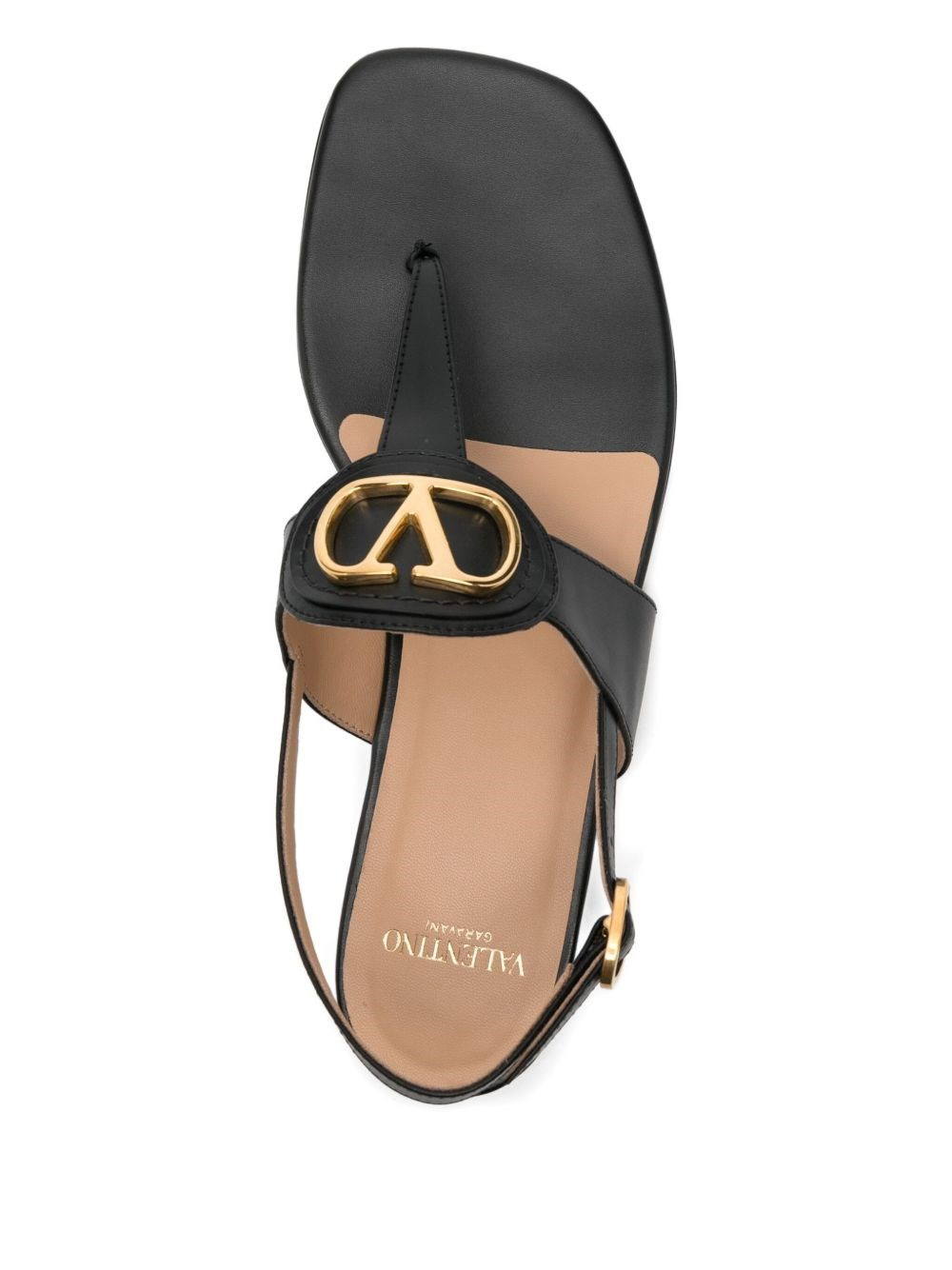 VLogo Signature leather thong sandals - 4