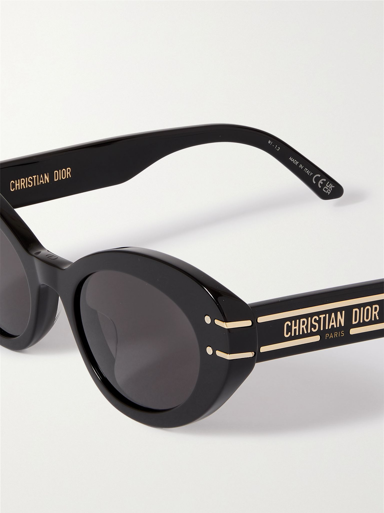 DiorSignature B3U cat-eye acetate and gold-tone sunglasses Black - 4