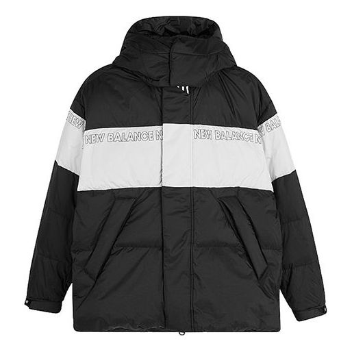 New Balance Colorblock Padded Jacket 'Black White' NP943011-BK - 1