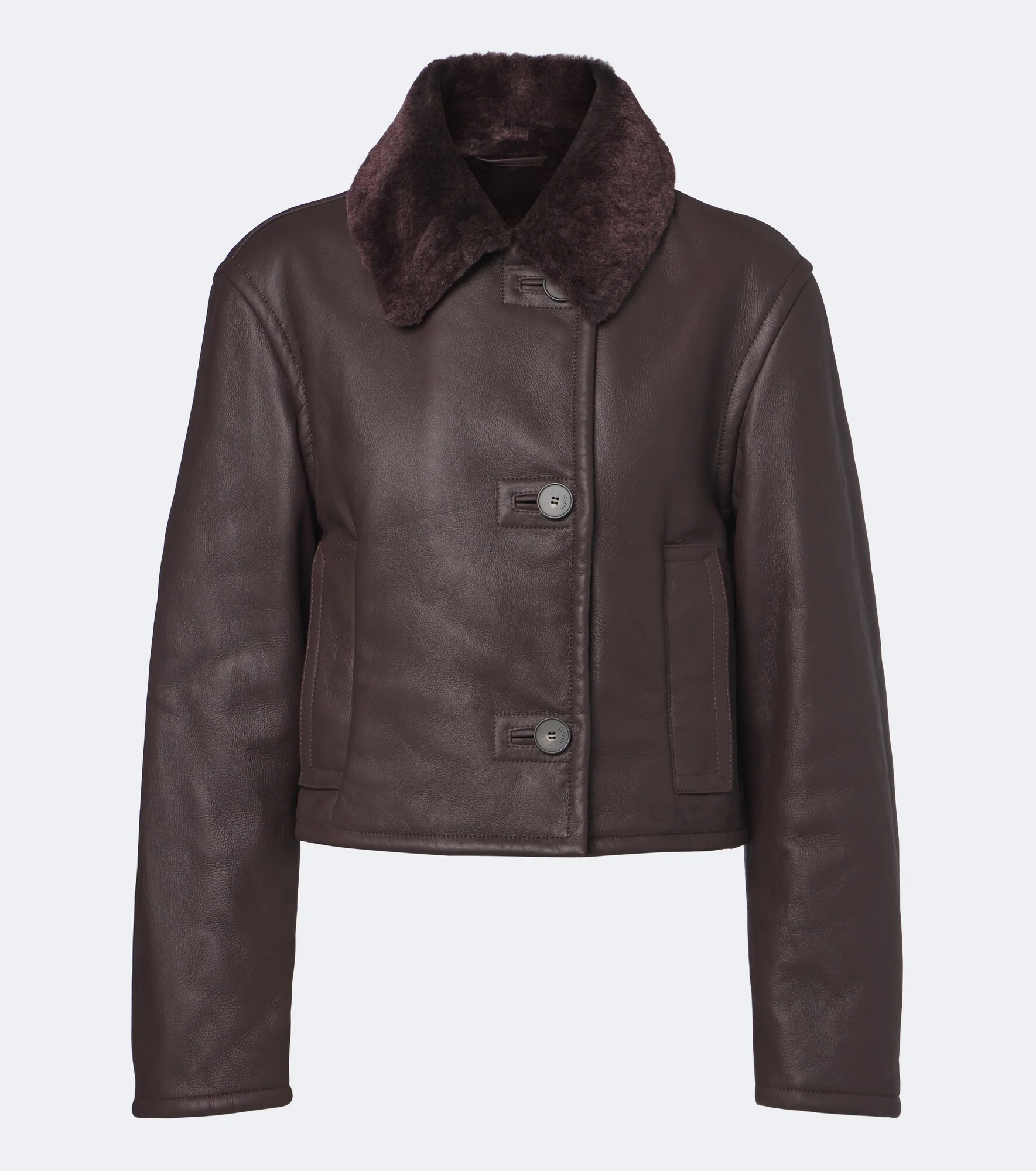Liri shearling-trimmed leather jacket - 1