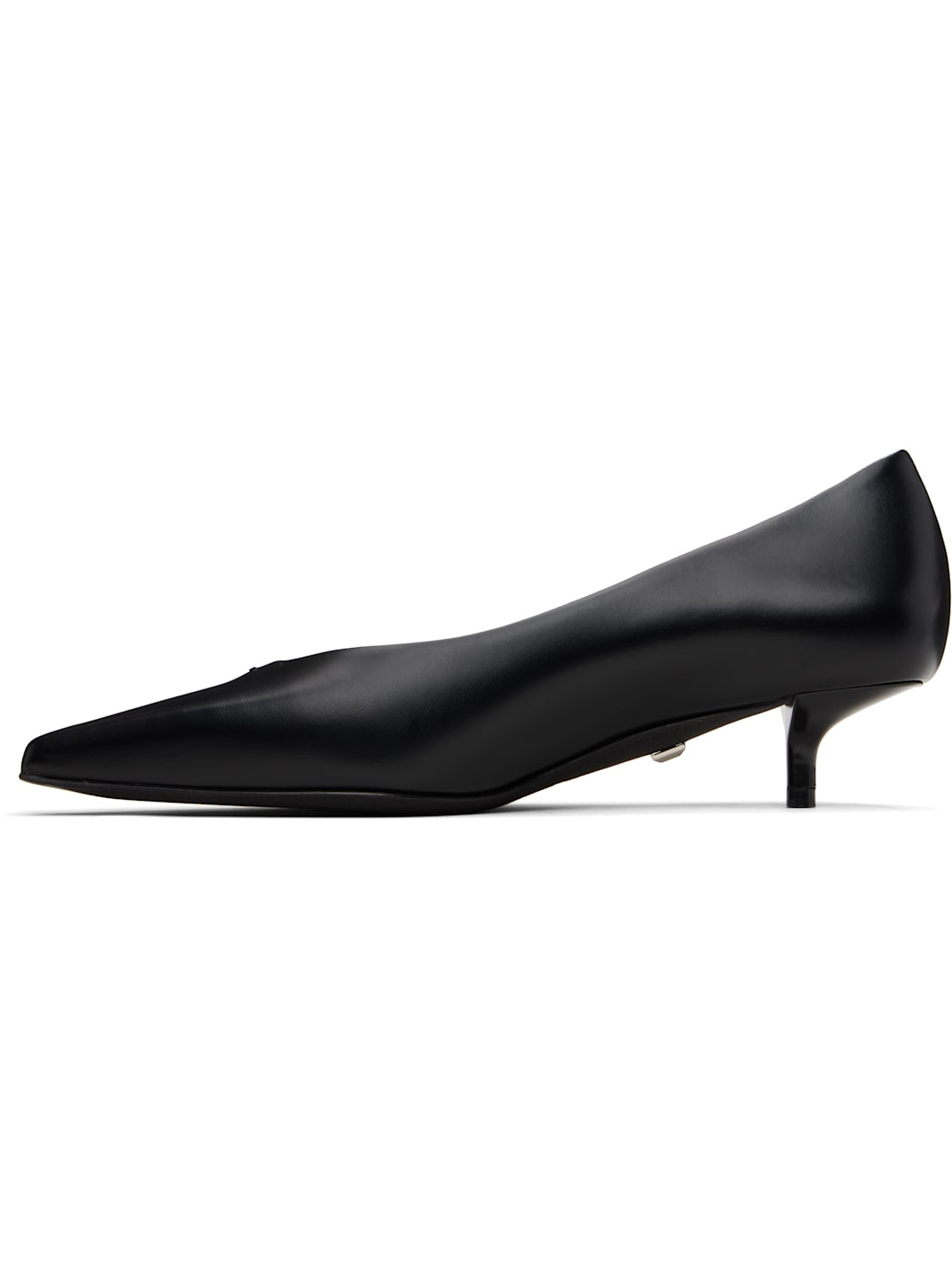 Black Kitten Pump Heels - 3