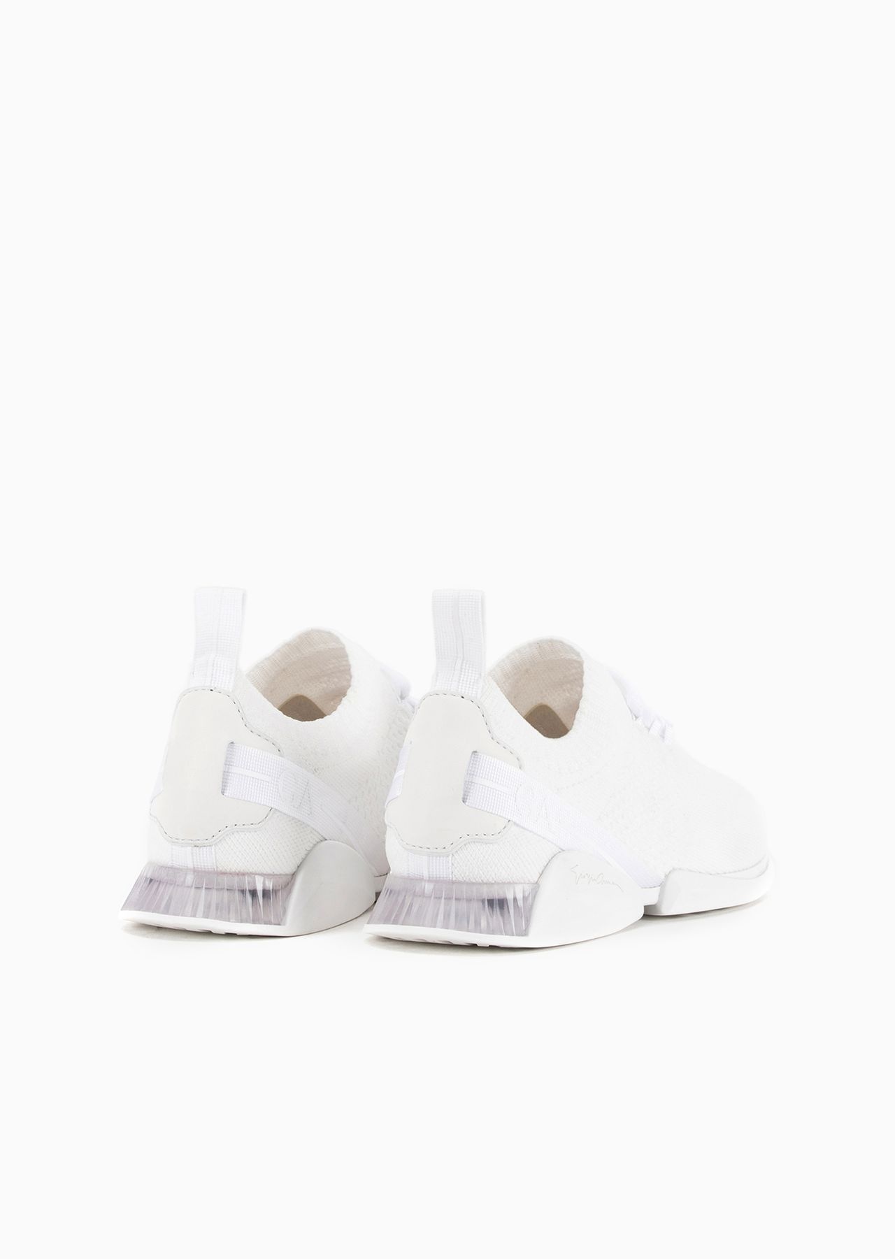 Lace-up fabric sneakers with leather details - 3