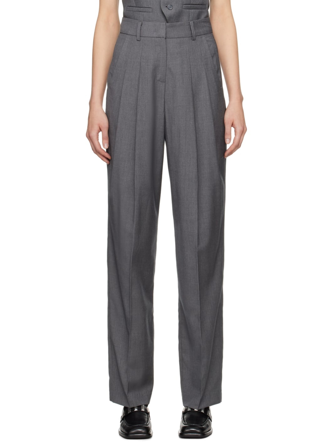 Gray Gelso Trousers - 1