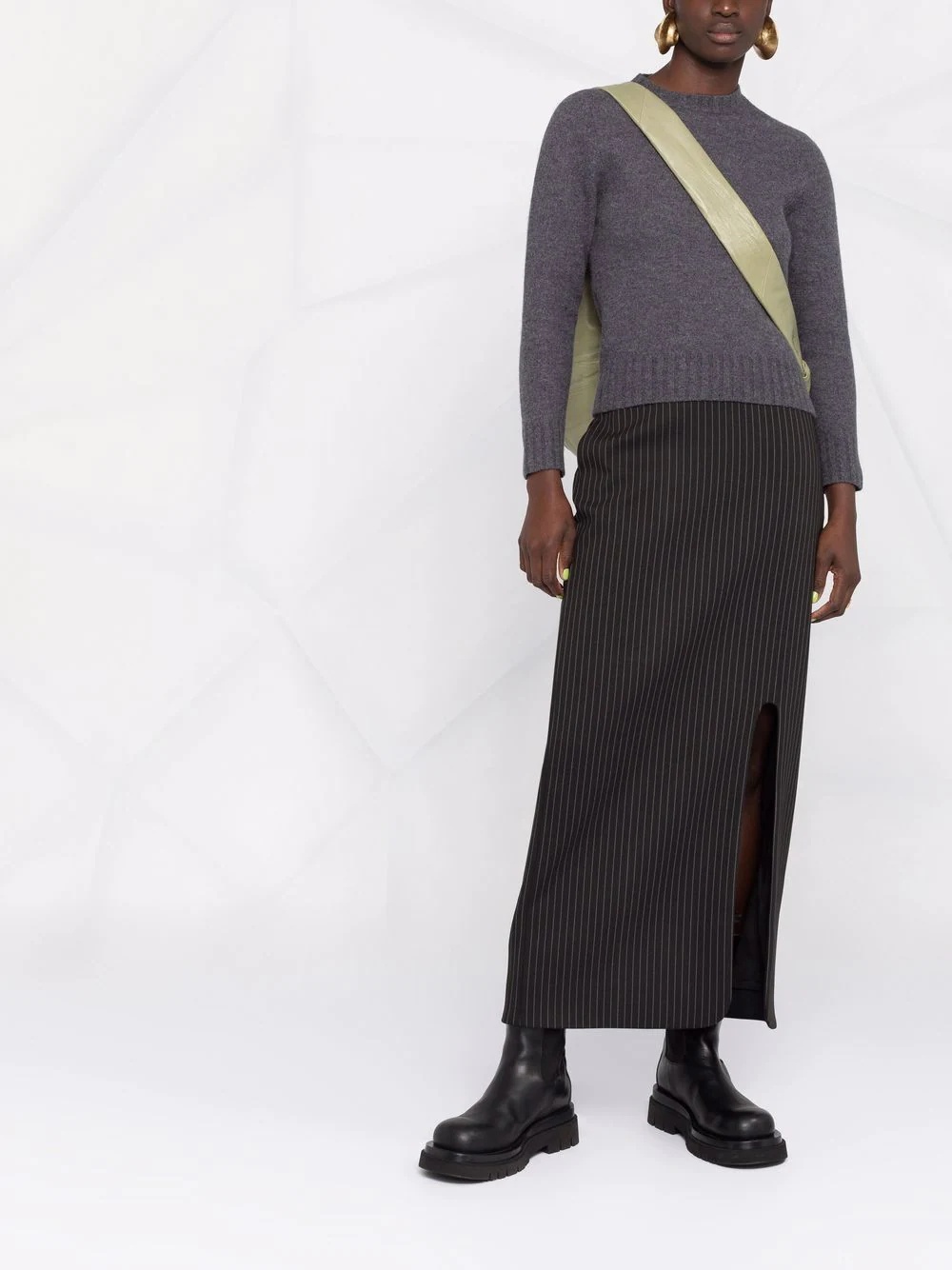 knitted long-sleeve wool jumper - 2